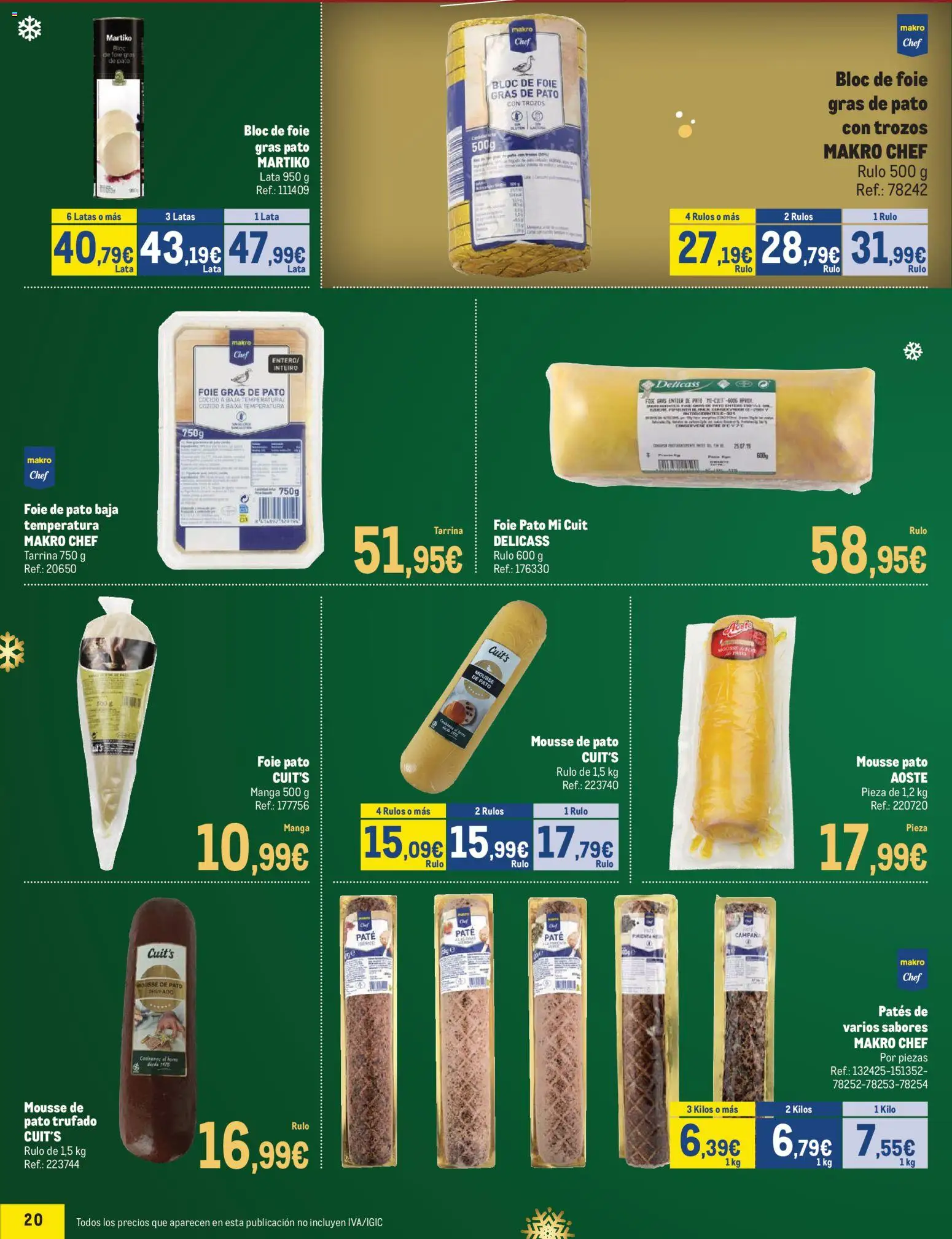 Makro - Precios Sur │ válido desde el 24.11.2025 | Página: 20 | Productos: Mousse, Paté
