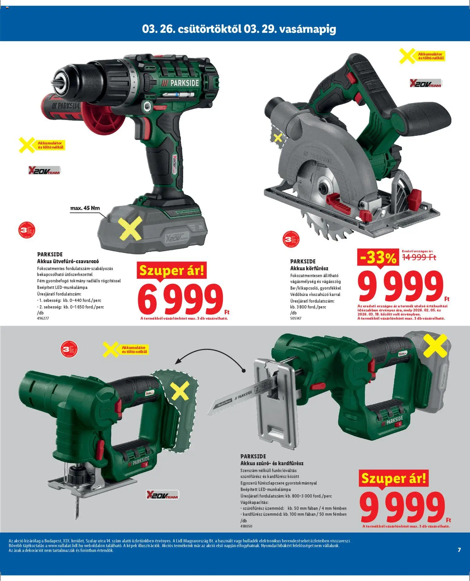 Lidl akciós ujság - amely érvényes a következő dátumtól: 26.03.2026 | Oldal: 7