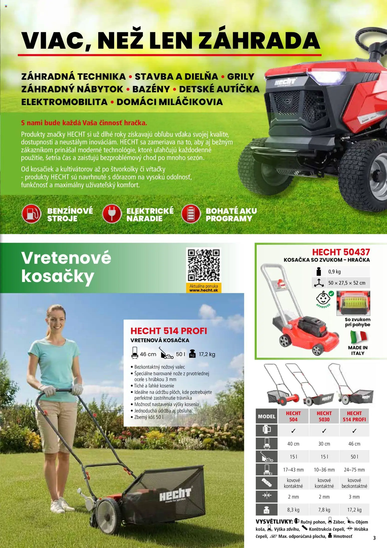 Nové Hecht akcie – leták je platný od 19.02.2026 | Strana: 3 | Produkty: Nábytok, Bazény, Kosačka, Záhradný nábytok