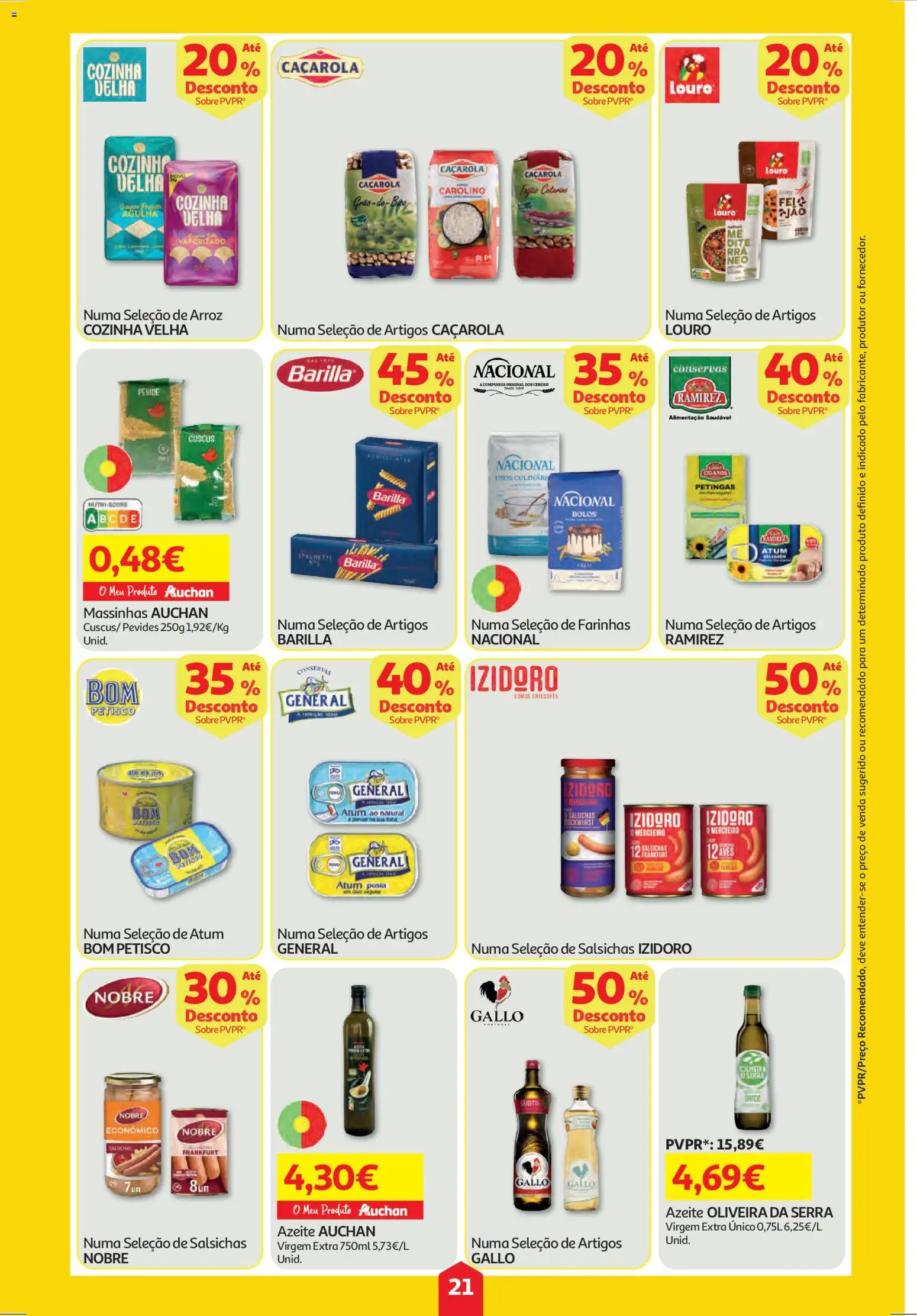 Auchan folheto │ válido de 19.03.2026 | Página: 21 | Produtos: Atum, Louro, Arroz, Cereais