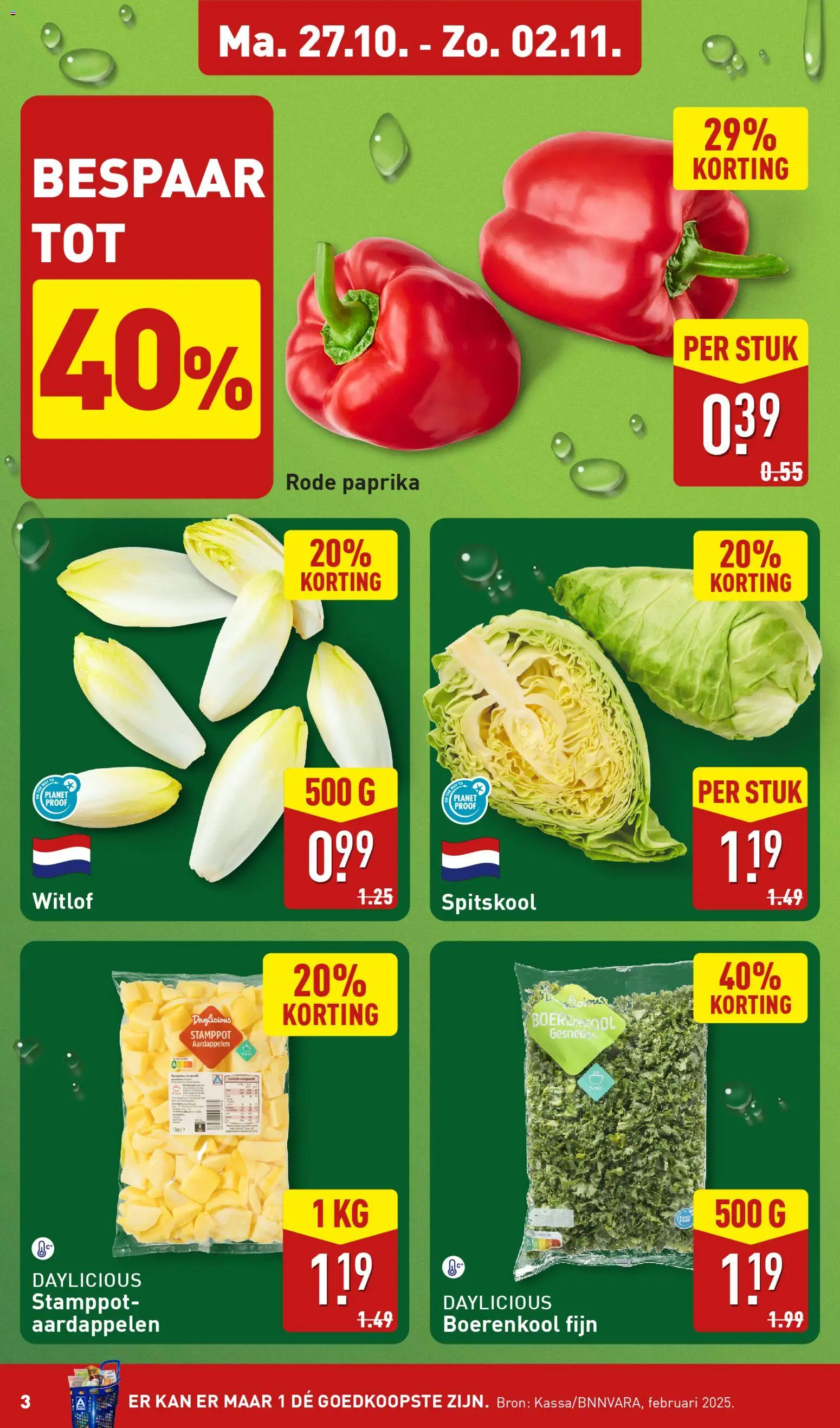 {H1} | Pagina: 3 | Producten: Boerenkool, Kan, Kész piskótalap