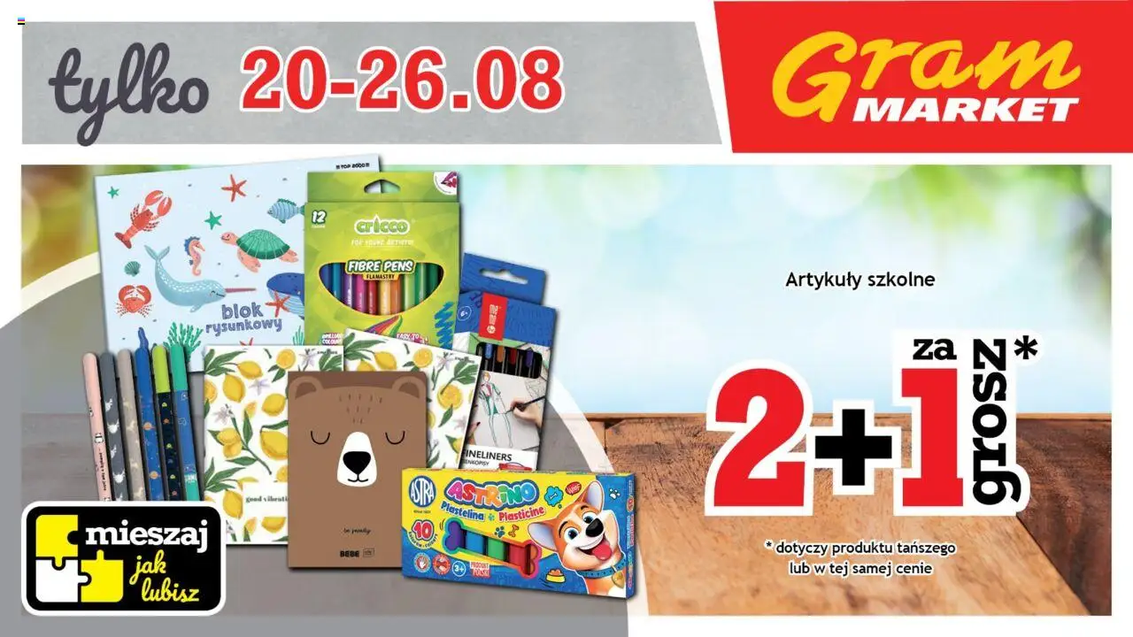 Gram Market Gazetka - Niesłychanie Niskie Ceny od 20.08.2025 | Strona: 2 | Produkty: Top, Artykuły szkolne