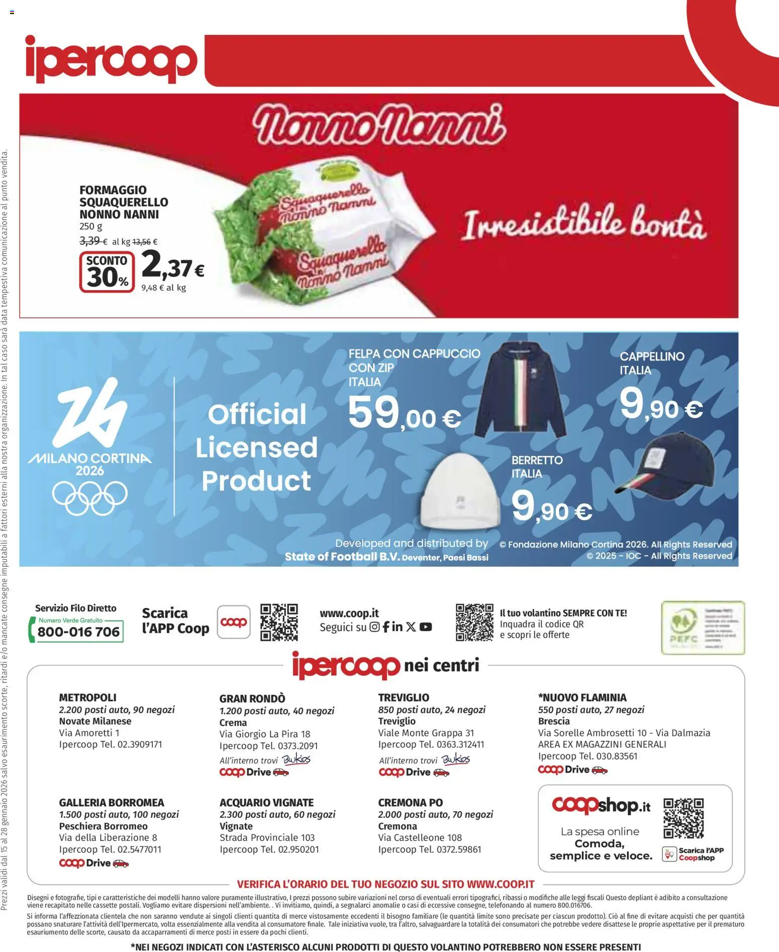 Volantino Ipercoop del 15.01.2026 | Pagina: 34 | Prodotti: Crema, Tè, Formaggio, Data