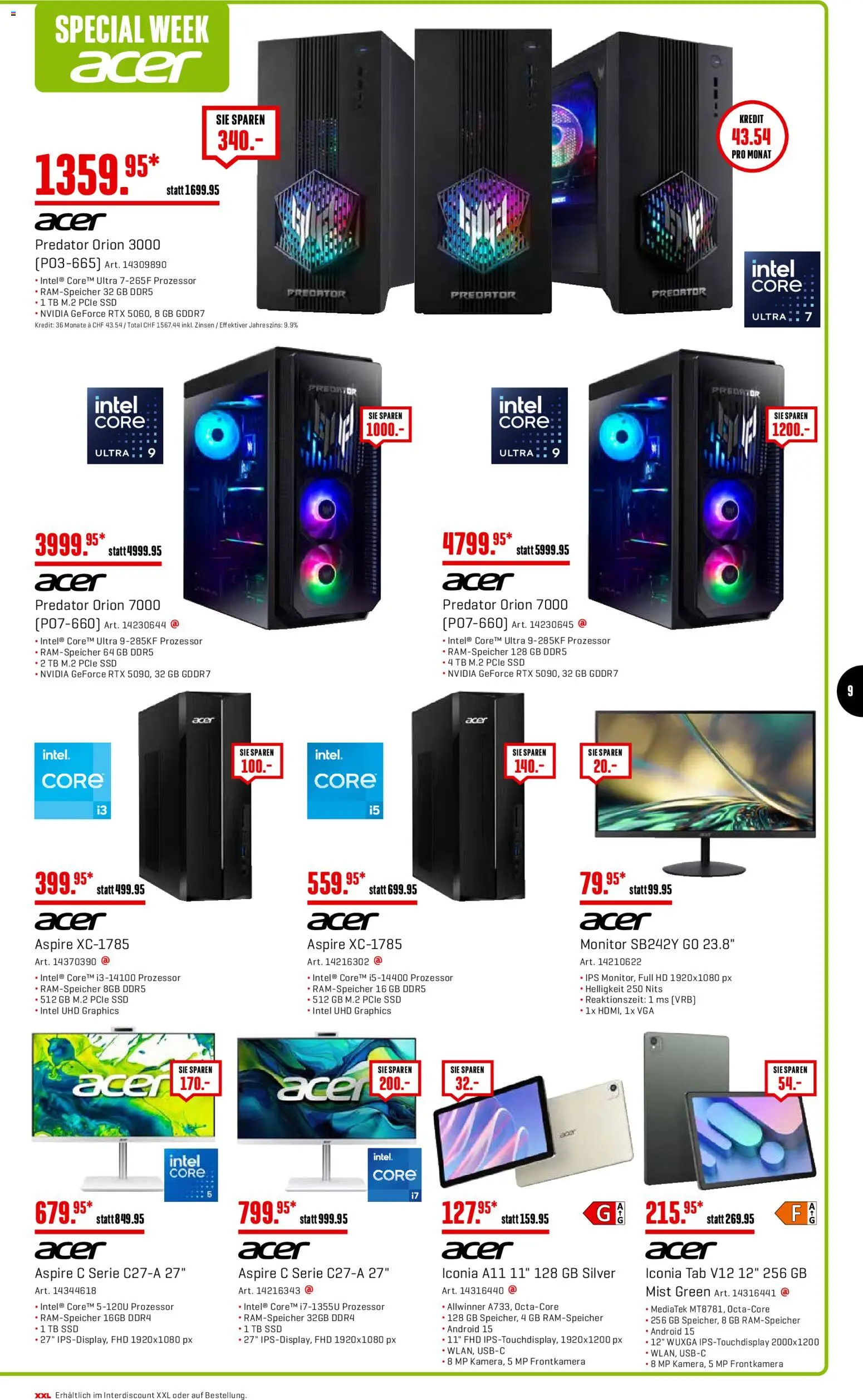 Interdiscount Aktionen – gültig ab 23.02.2026 | Seite: 9 | Produkte: Monitor