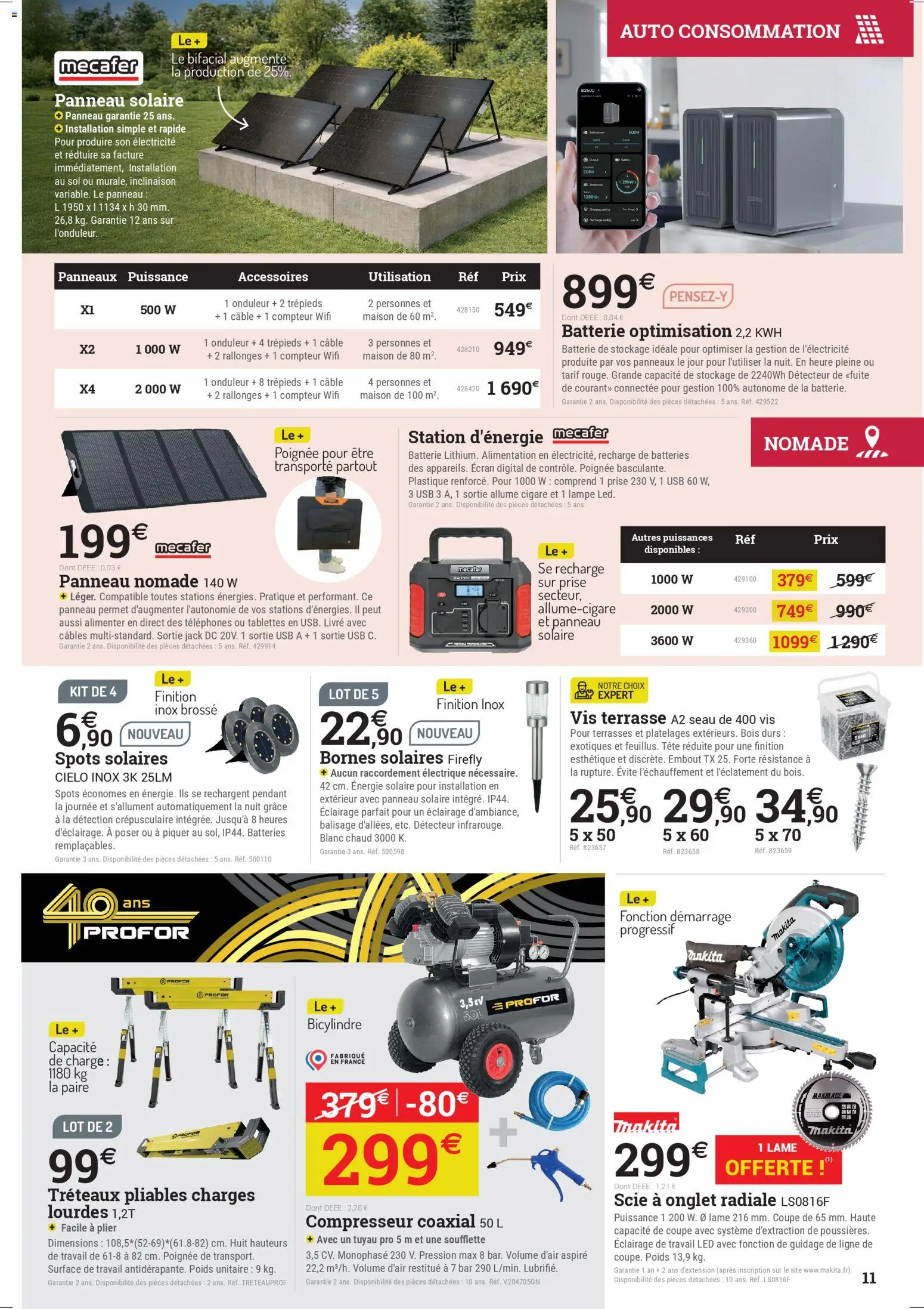{H1} | Page: 11 | Produits: Compresseur, Brosse, Tuyau, Panneau solaire