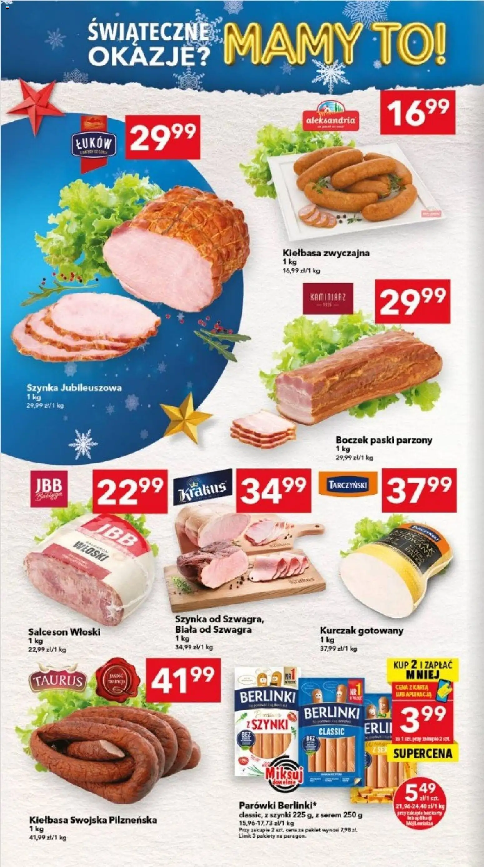 Lewiatan gazetka - Lublin od 04.12.2025 | Strona: 2 | Produkty: Kiełbasa, Karta, Szynka, Boczek