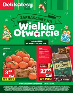 Pogląd oferty "Delikatesy Centrum Gazetka - Tarnobrzeg Otwarcie" - ważna od 20.11.2025
