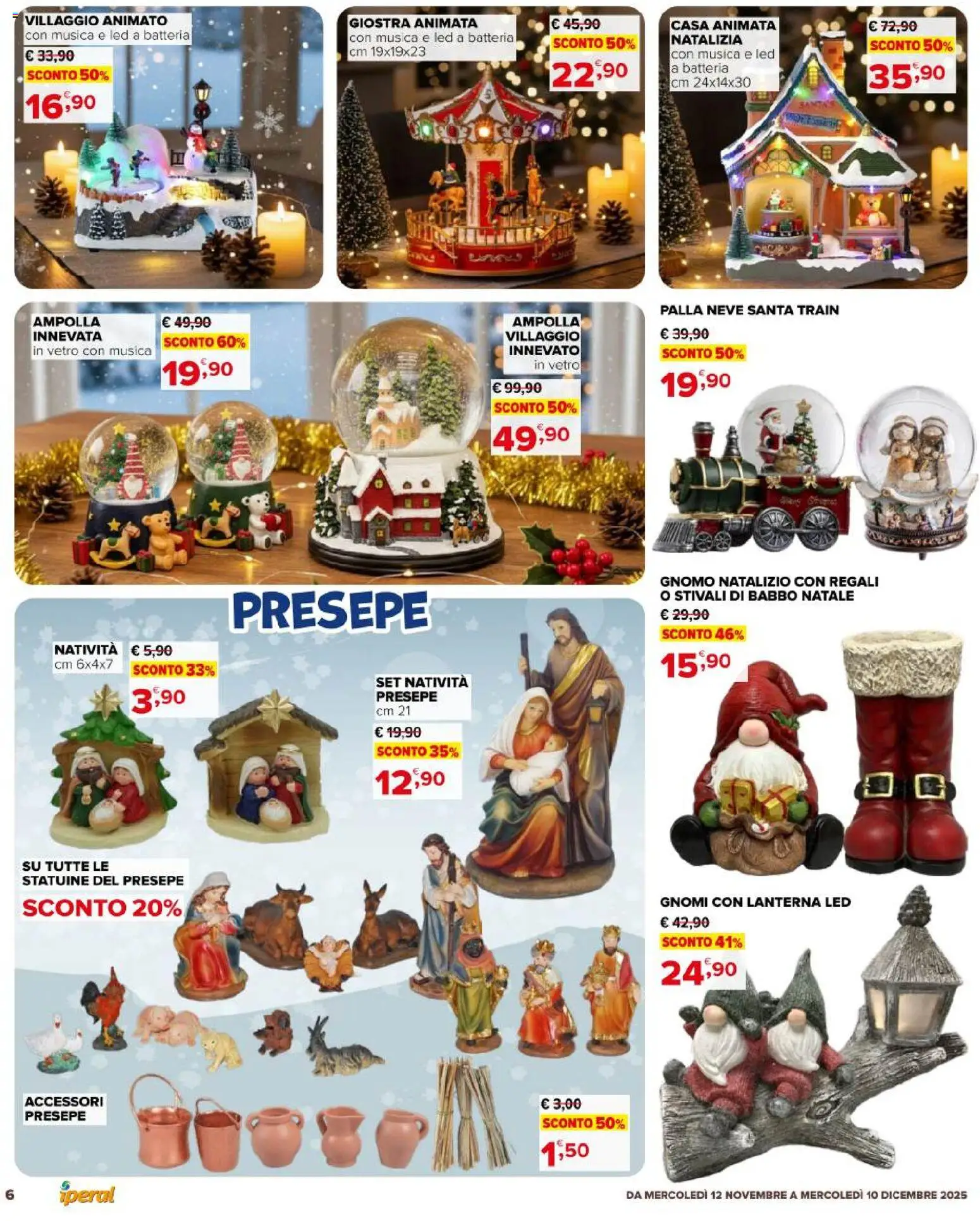 Volantino Iperal del 12.11.2025 | Pagina: 6 | Prodotti: Stivali, Lanterna, Batteria