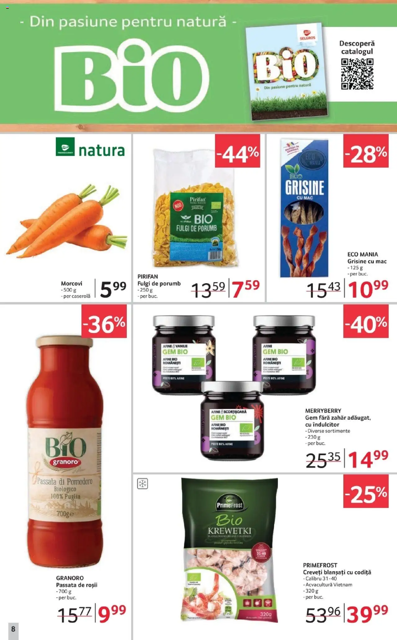 Noul catalog Selgros – valabil de la 03.10.2025 | Pagină: 8 | Produse: Afine, Gem, Roșii, Pește