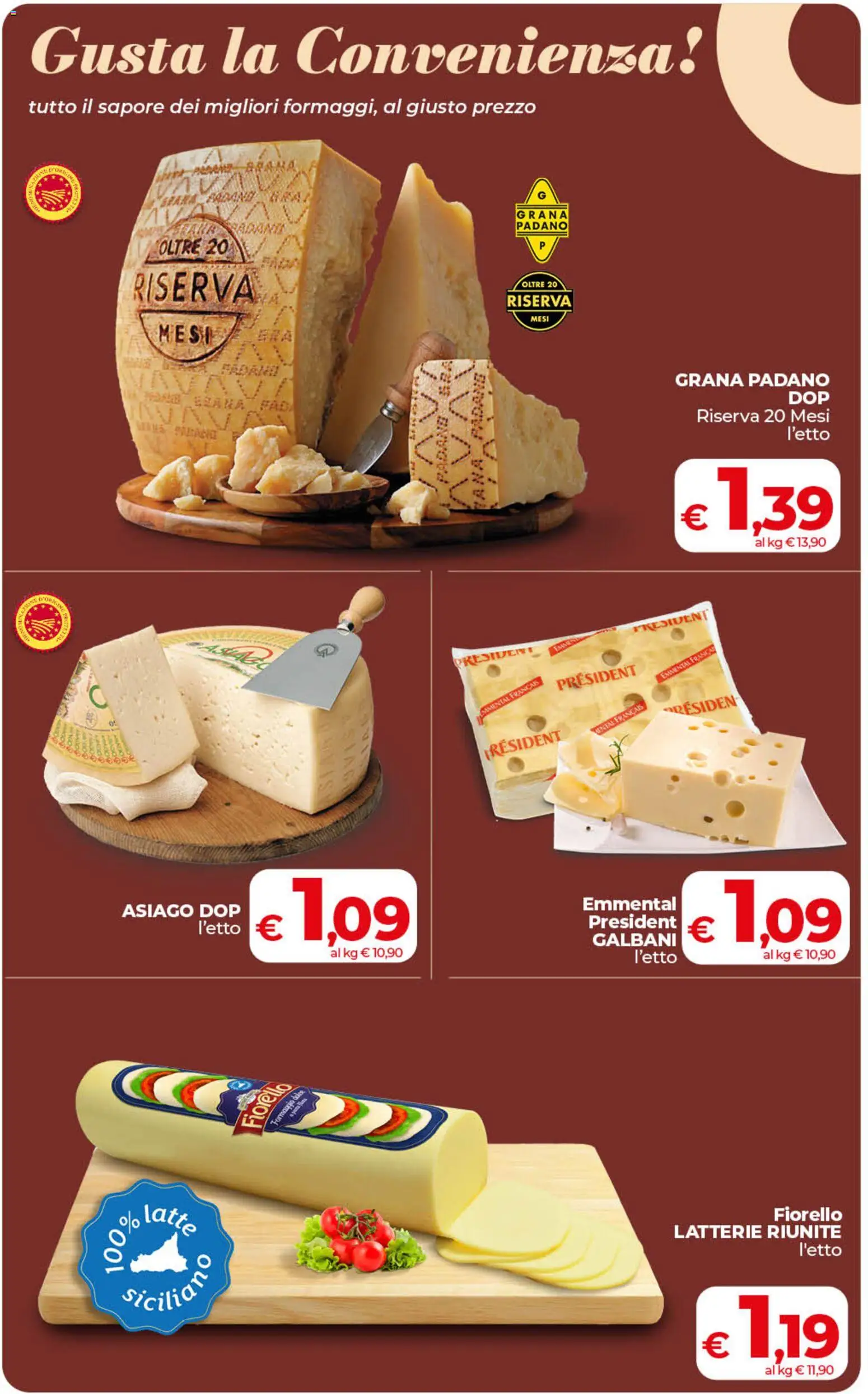 Volantino COOP del 24.02.2026 | Pagina: 10 | Prodotti: Latte, Formaggio, Grana Padano, Emmental