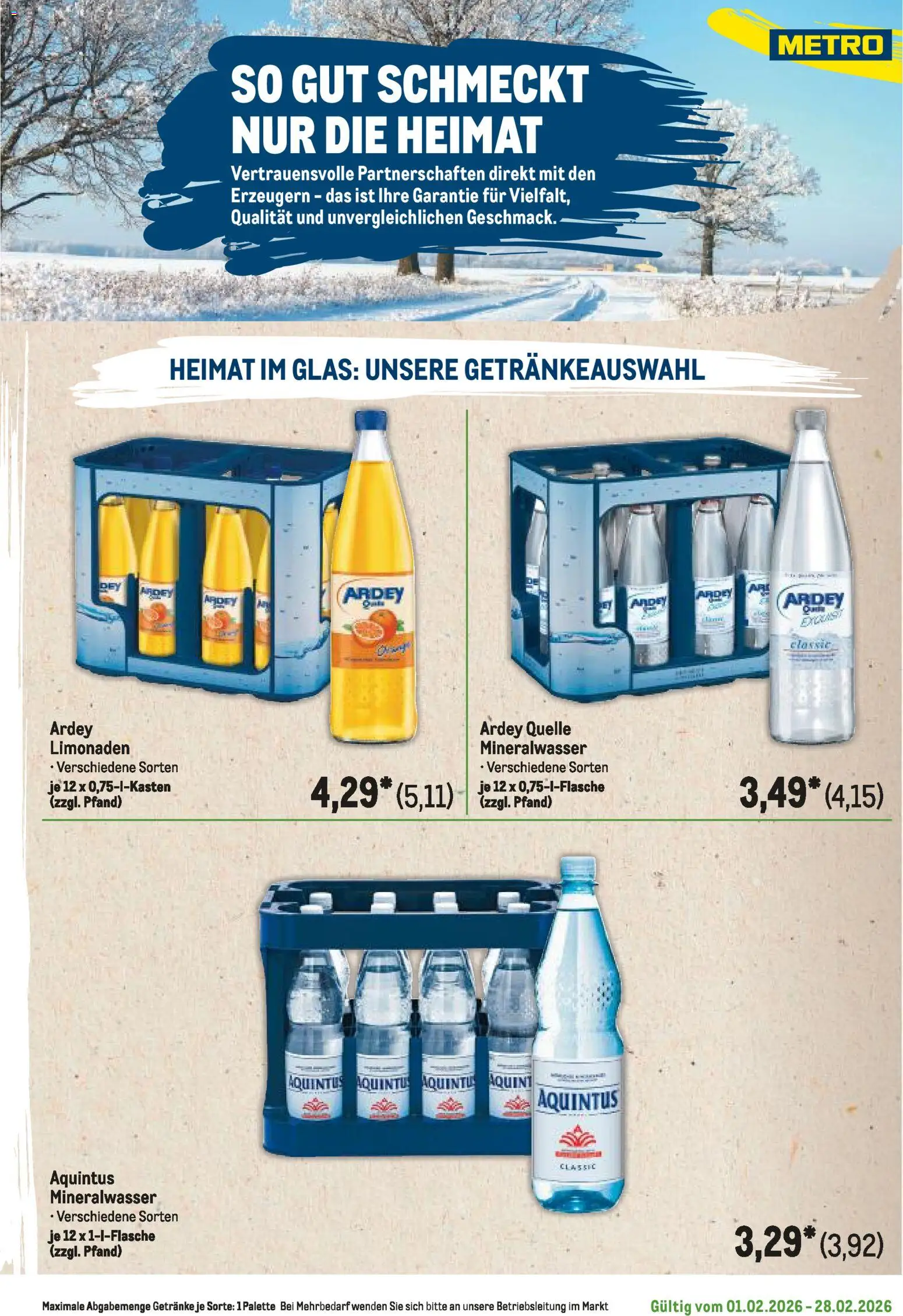 Metro Regionaler Flyer – gültig ab 01.02.2026 | Seite: 35 | Produkte: Mineralwasser
