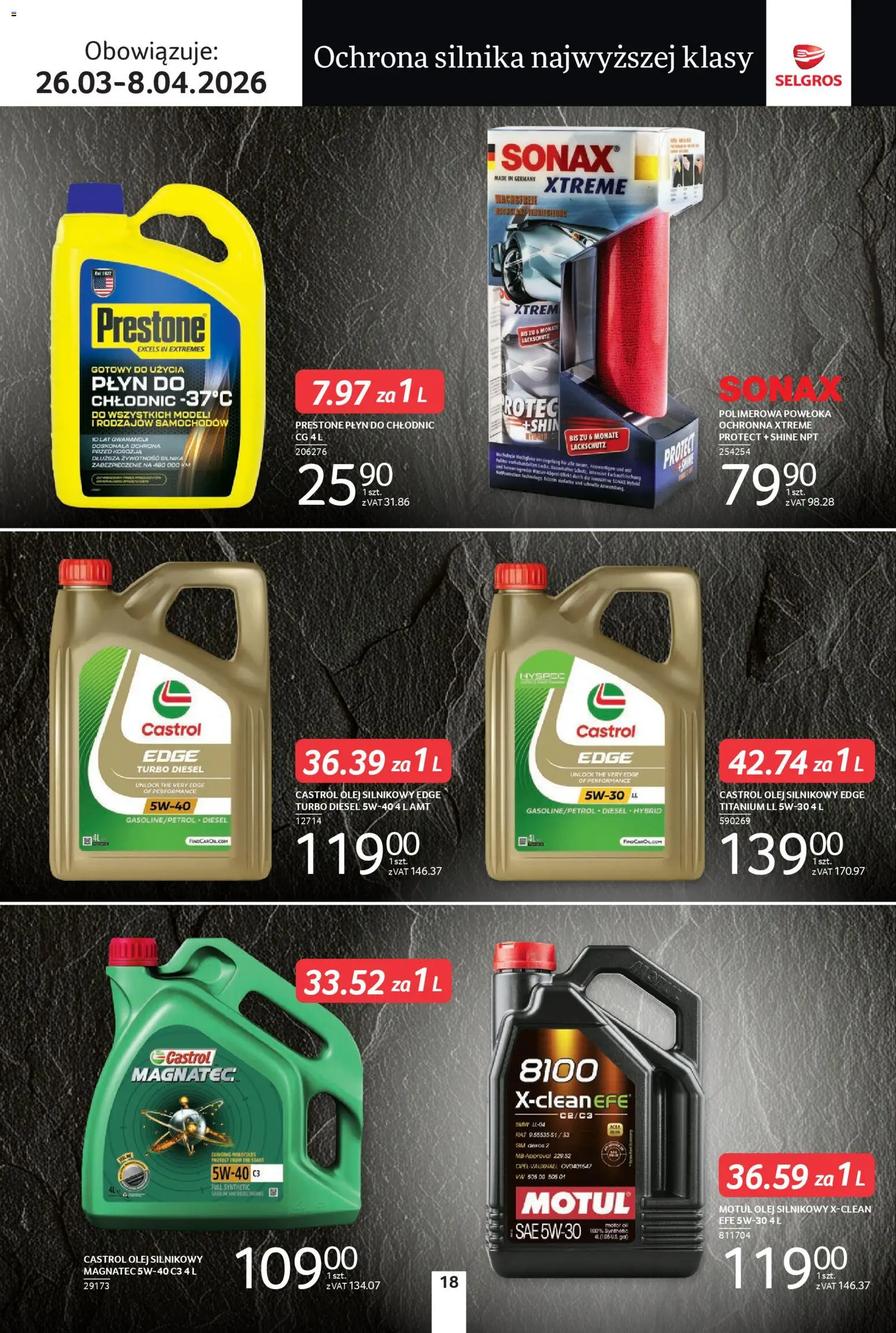Selgros cash&carry gazetka - Premium od 26.03.2026 | Strona: 18 | Produkty: Olej