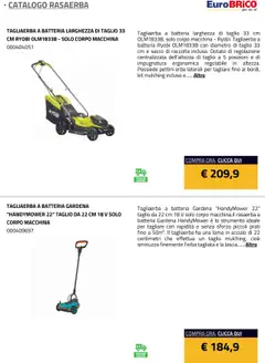 Anteprima del volantino Eurobrico Rasaerba catalogo valido a partire dal 23.07.2025 | Pagina: 34 | Prodotti: Rasaerba, Batteria