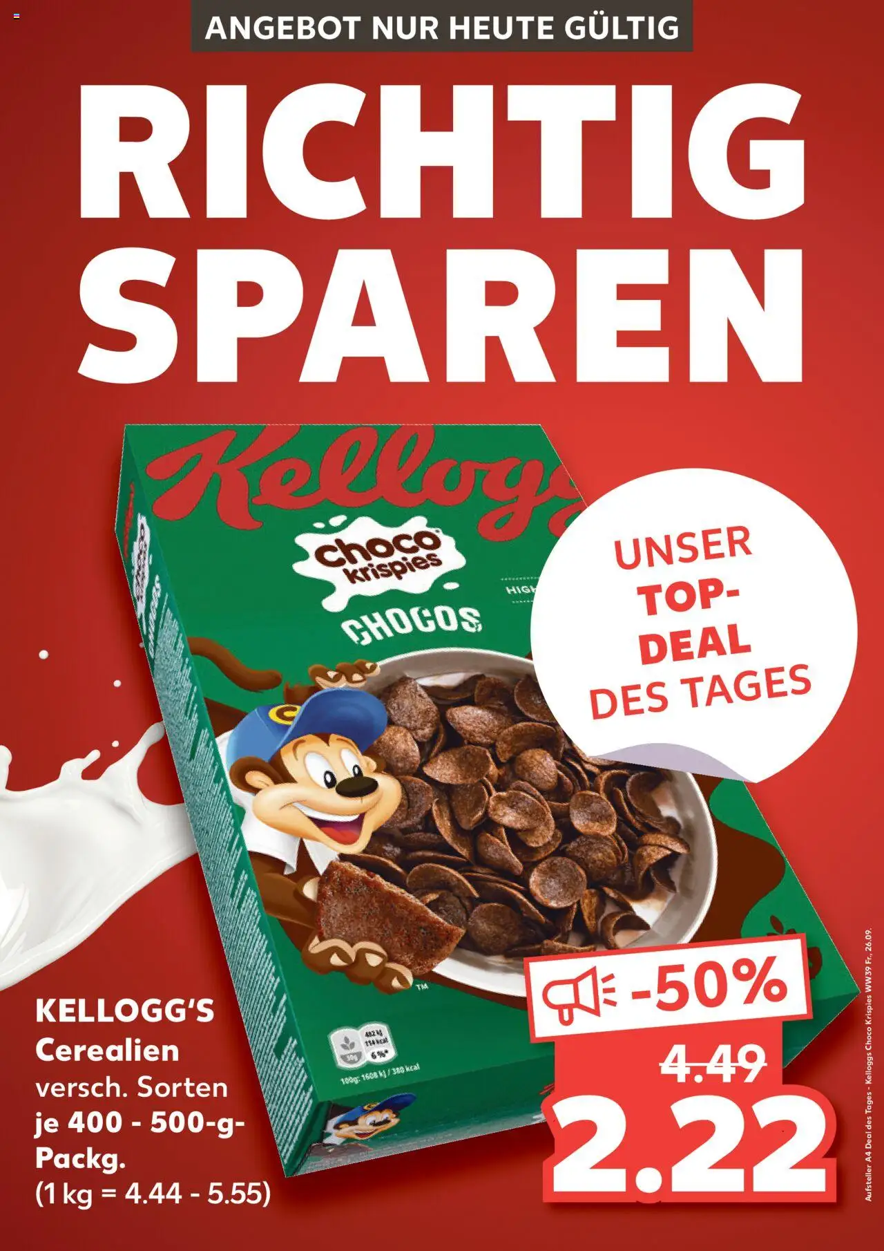 Kaufland prospekt Speyer	 – gültig ab 26.09.2025 | Seite: 1 | Produkte: Top, Kellogg's