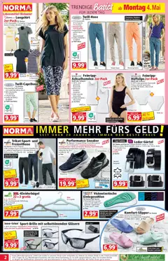 Norma Flugblatt ab 04.05.2026 gültig | Seite: 2 | Produkte: Hose, Brille, Gürtel