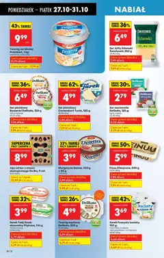 Pogląd oferty "Ser żółty Edamski Światowid, 250 g, Ser żółty Edamski, 250 g" - ważna od 27.10.2025 | Strona: 36