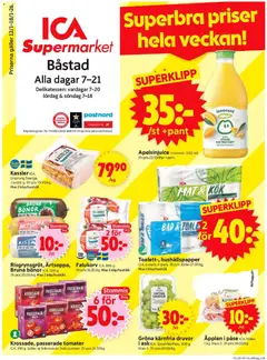 ICA Supermarket - Båstad - Förhandsvisning av reklamblad från butik ICA Supermarket aktuell från 12.01.2026