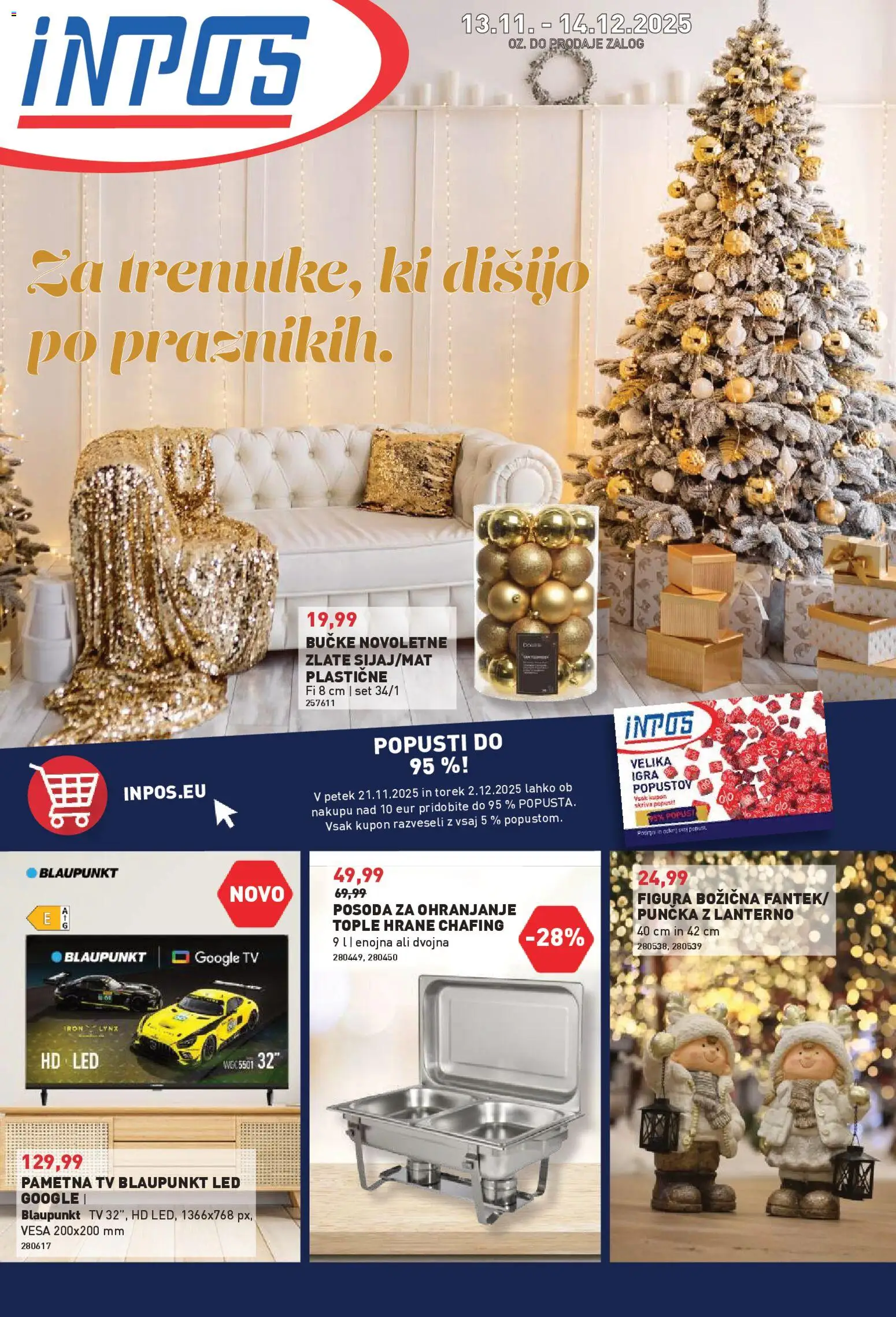 Novi Inpos katalog ponudbe – veljaven od 13.11.2025 | Stran: 1 | Izdelki: Tv, Igra