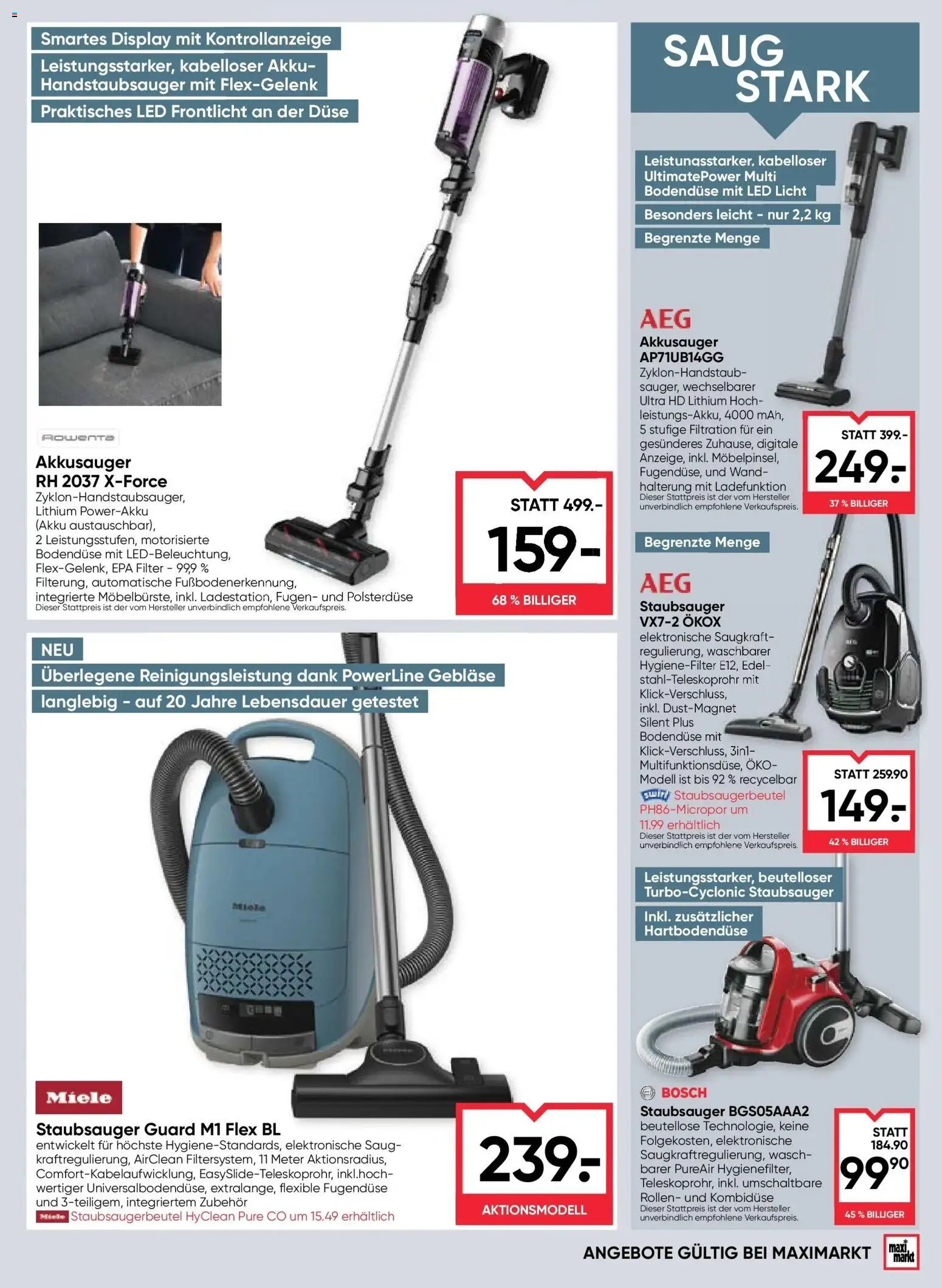 Maximarkt Anif, Bruck An Der Glocknerstraße gültig ab 06.11.2025 | Seite: 25 | Produkte: Staubsauger