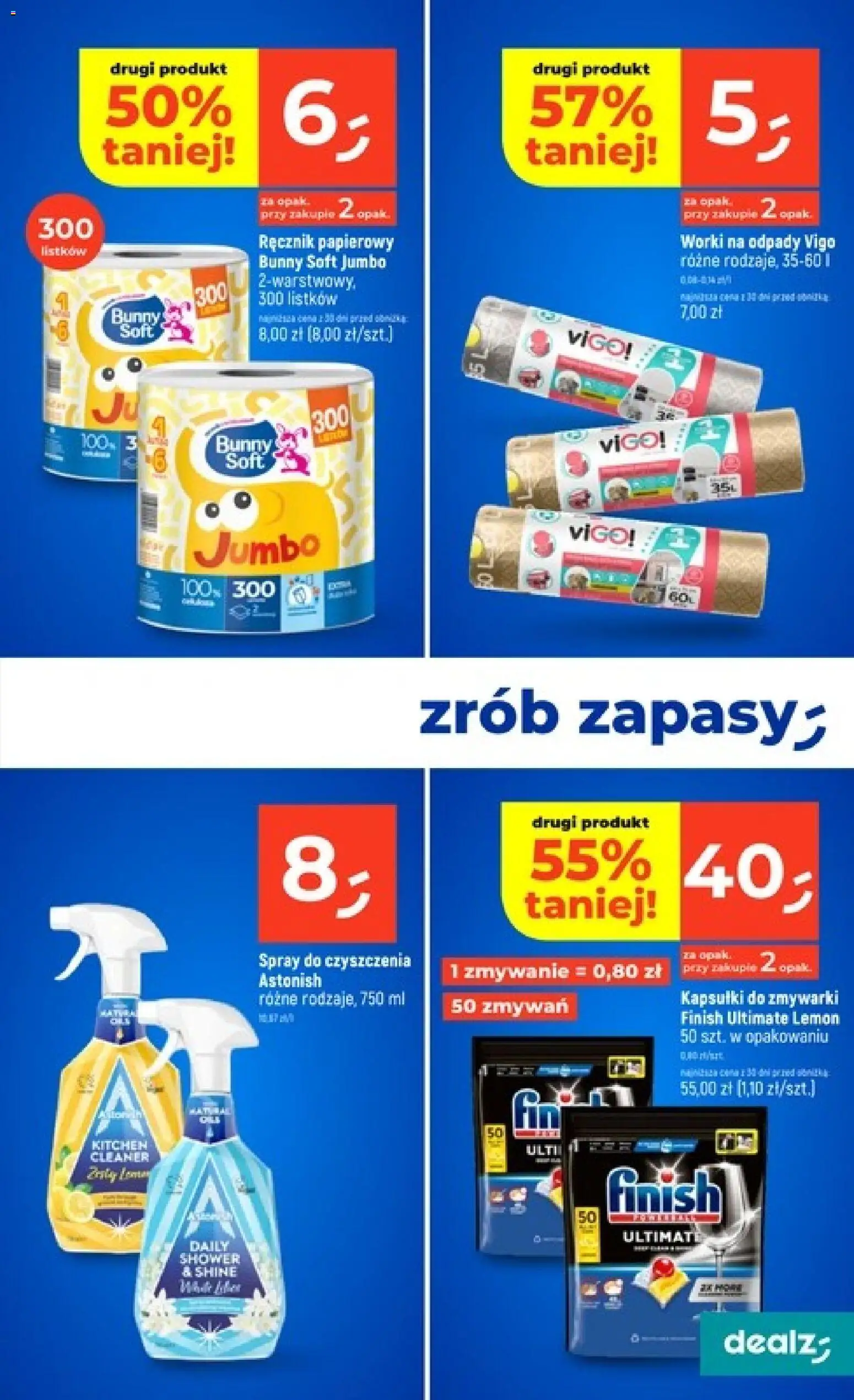 Dealz gazetka od 05.03.2026 | Strona: 29 | Produkty: Cleaner, Finish, Ręcznik papierowy, Kapsułki do zmywarki
