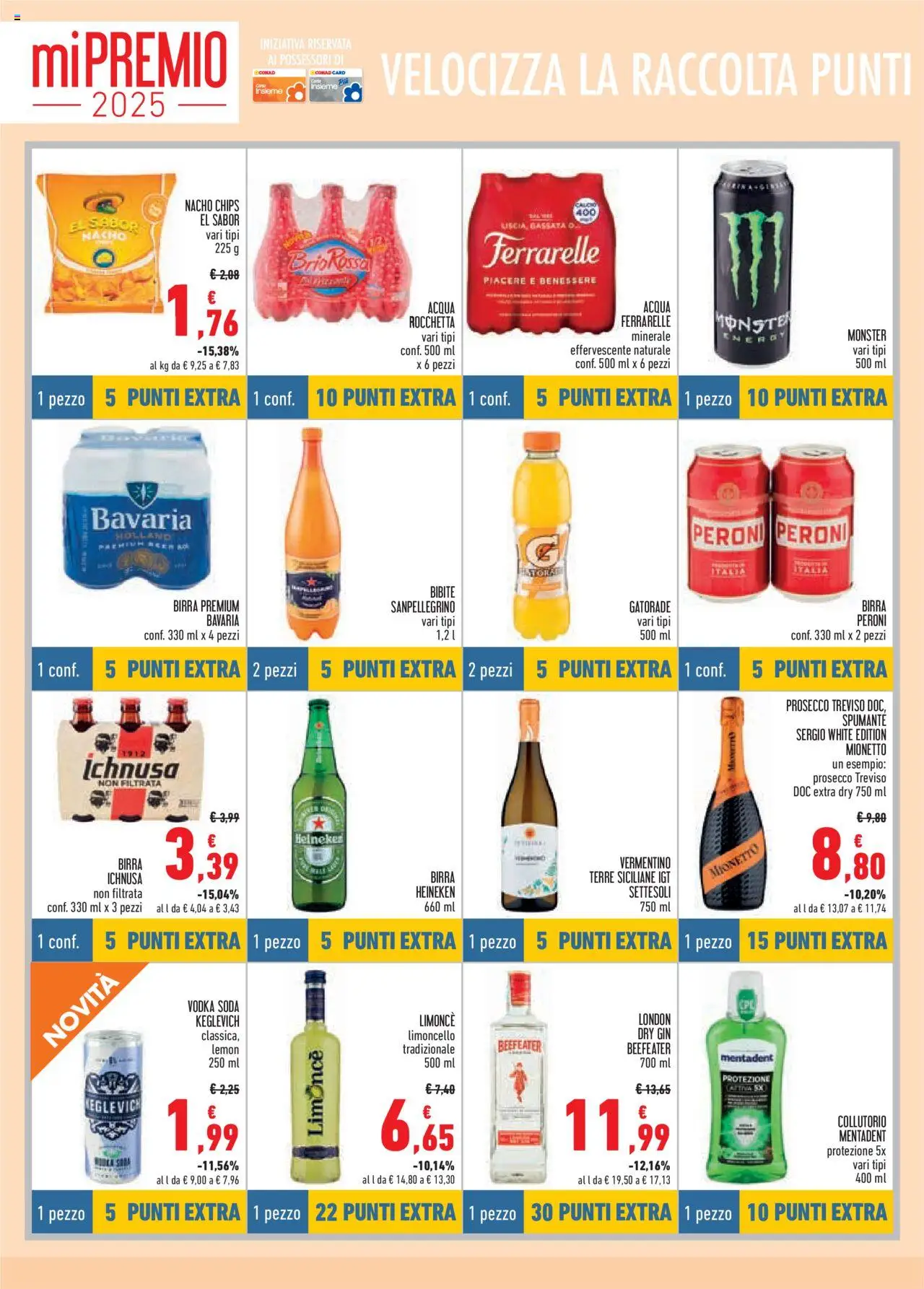 Volantino Conad del 09.10.2025 | Pagina: 14 | Prodotti: Birra, Gin, Prosecco, Limoncello