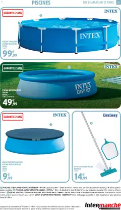 Intermarché - Prévisualisation de PISCINE TUBULAIRE RONDE 305X76CM, Capacité 2,8m³ - Débit de 1m³/h - Vendu avec un filtre à cartouche dont 1,27 € d'éco-participation mobilier valide à partir de 24.03.2026 | Page: 25