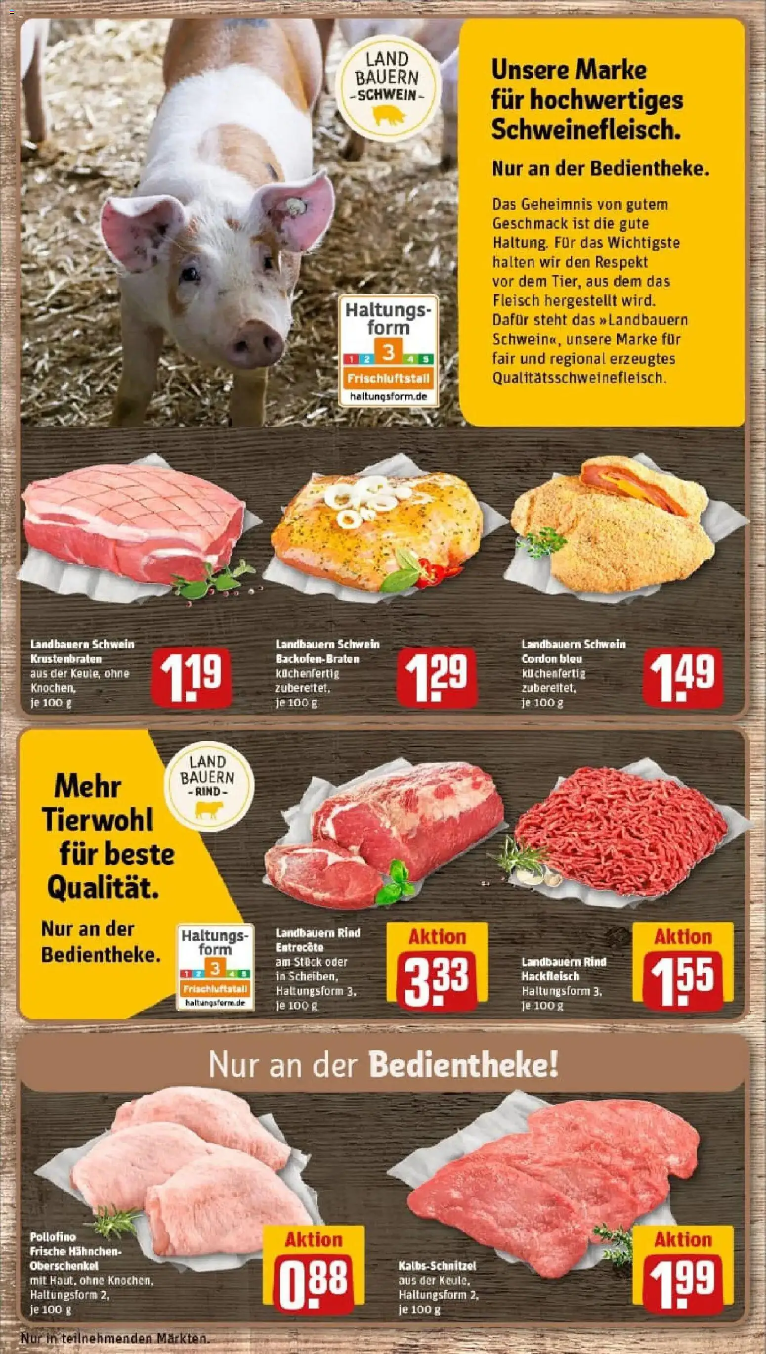 Rewe prospekt Niefern - Öschelbronn	 – gültig ab 11.01.2026 | Seite: 12 | Produkte: Hahnchen, Krustenbraten, Entrecote, Hackfleisch