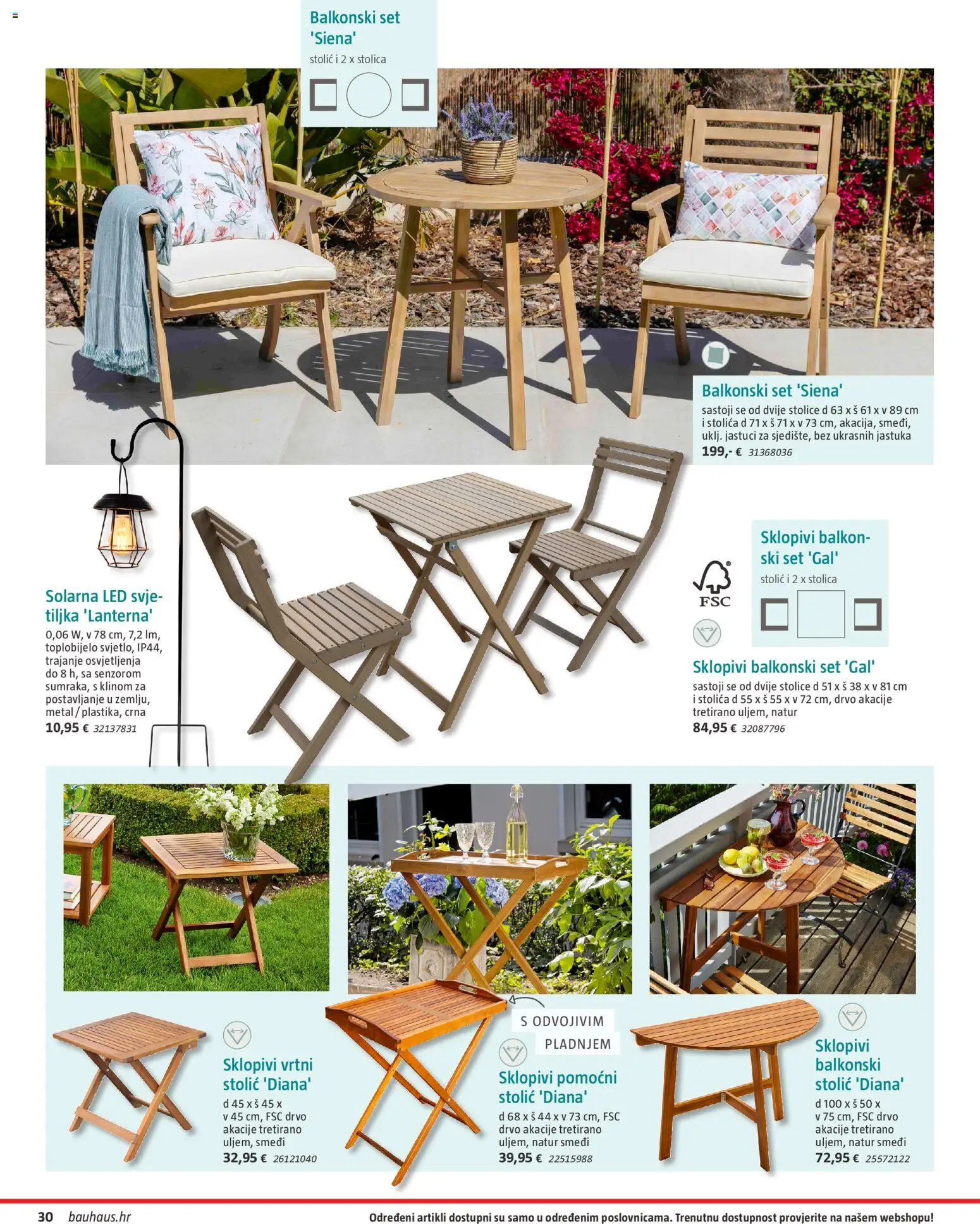Bauhaus katalog | vrijedi od 23.03.2026 | Stranica: 30 | Proizvodi: Stolić, Stolica, Vrtni stolić