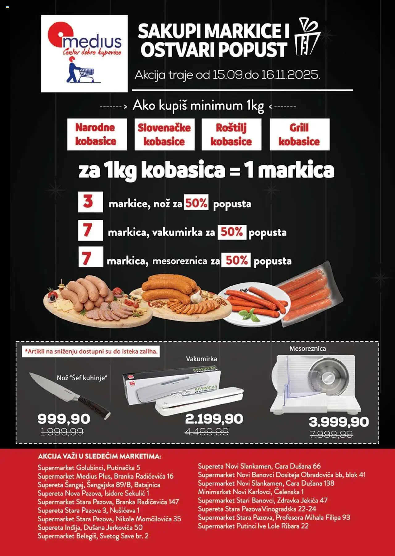 Medius katalog - važi od 21.10.2025 | Strana: 3 | Proizvode: Nož, Kobasica, Roštilj