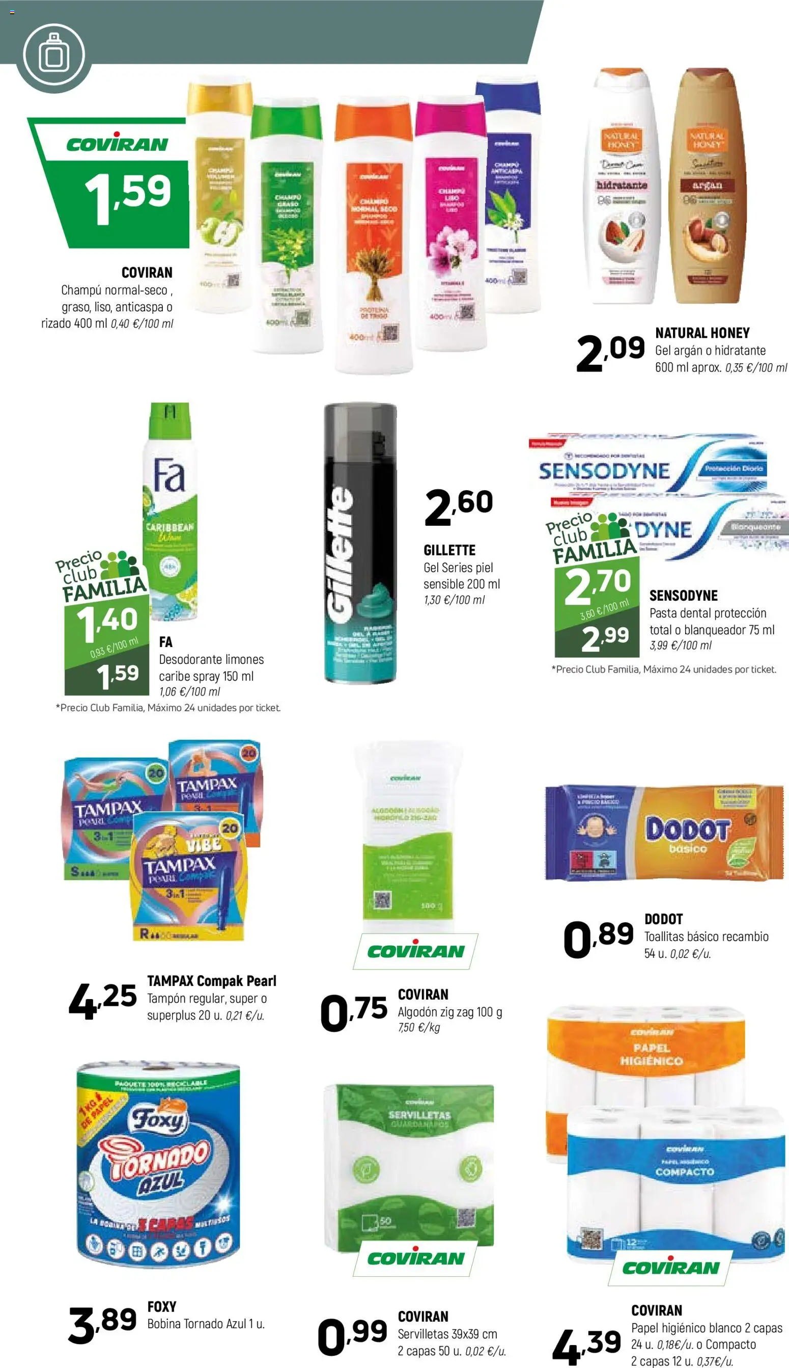 Coviran - Ceuta │ válido desde el 24.02.2026 | Página: 14 | Productos: Champú, Desodorante, Pasta dental, Papel higienico