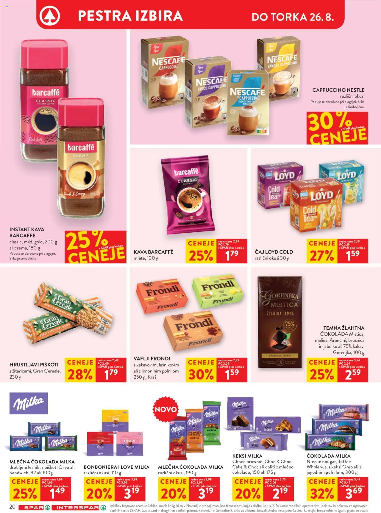 Spar katalog 34/25 │ velja od 20.08.2025 | Stran: 23 | Izdelki: Keksi, Instant kava, Cokolada, Piskoti