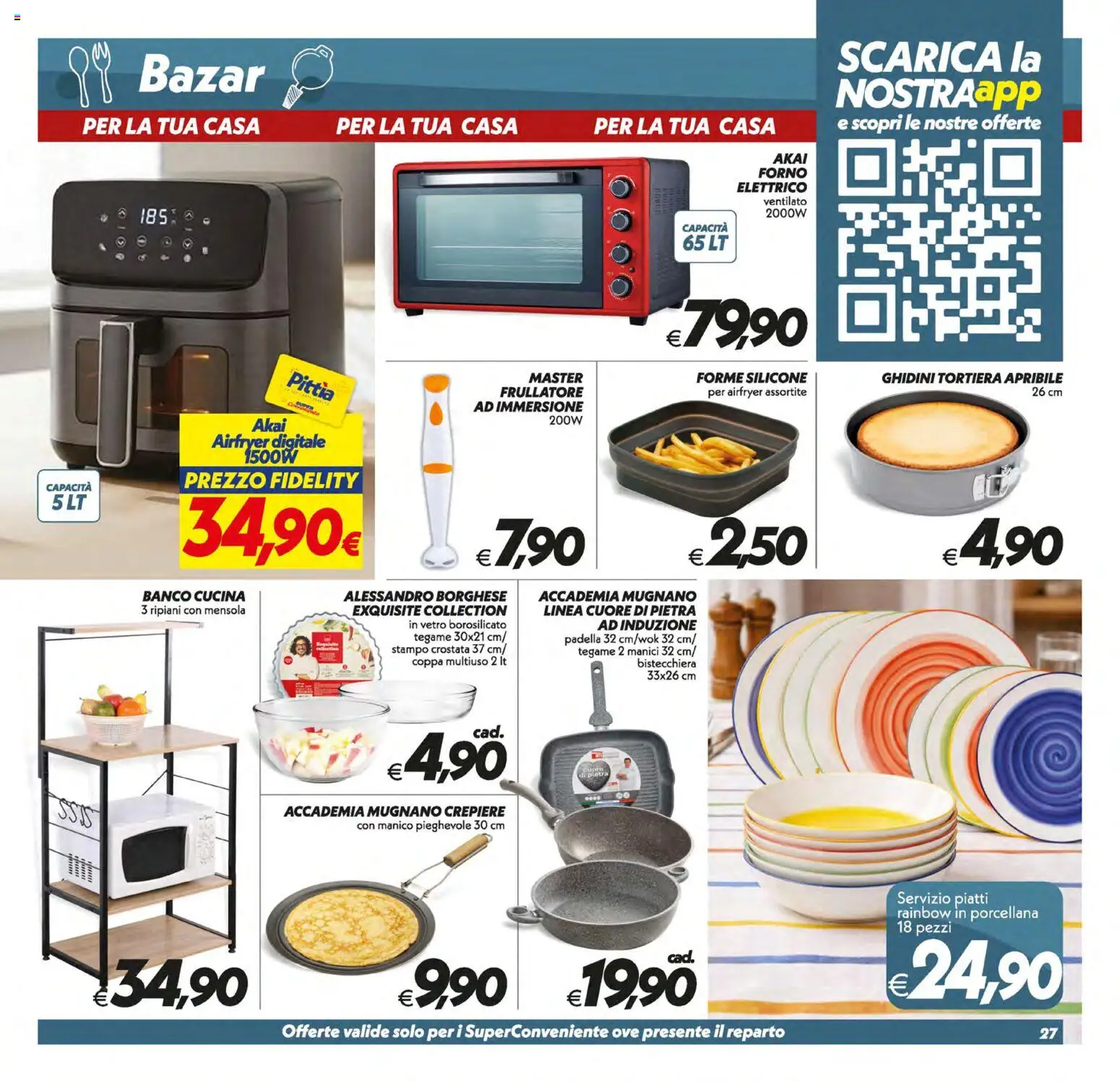 Volantino SuperConveniente del 17.03.2026 | Pagina: 27 | Prodotti: Bistecchiera, Silicone, Padella, Mensola