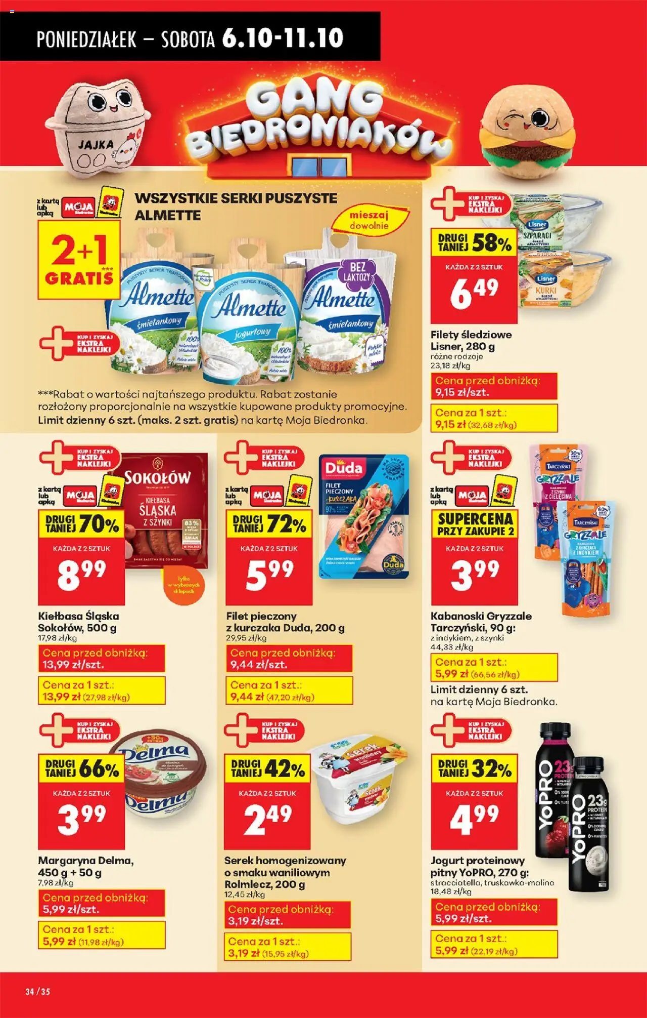 Biedronka gazetka od 06.10.2025 | Strona: 40 | Produkty: Karta, Serek homogenizowany, Naklejki, Jogurt