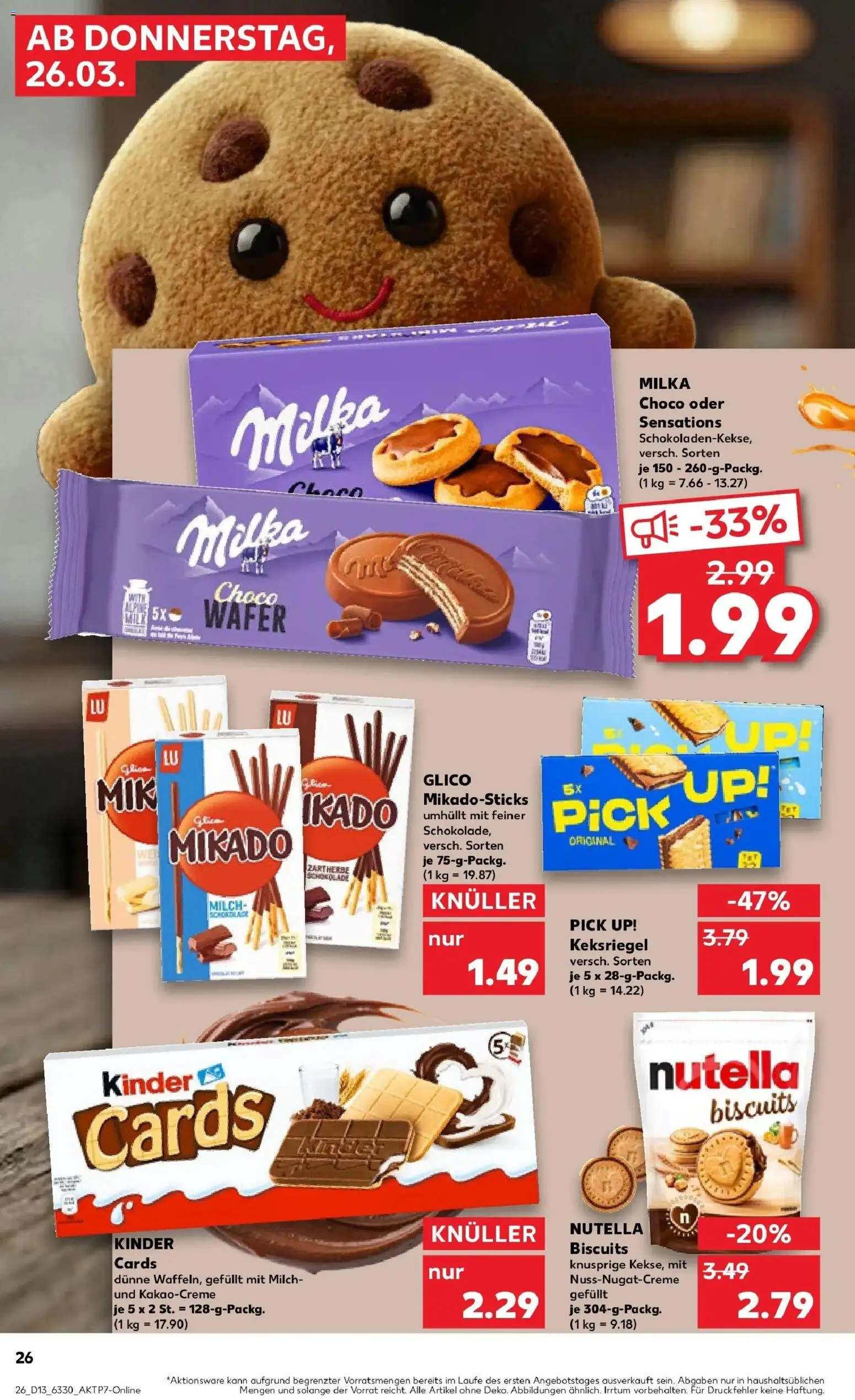 Kaufland Prospekt Kiel	 – gültig ab 26.03.2026 | Seite: 26 | Produkte: Milch, Milka, Nutella
