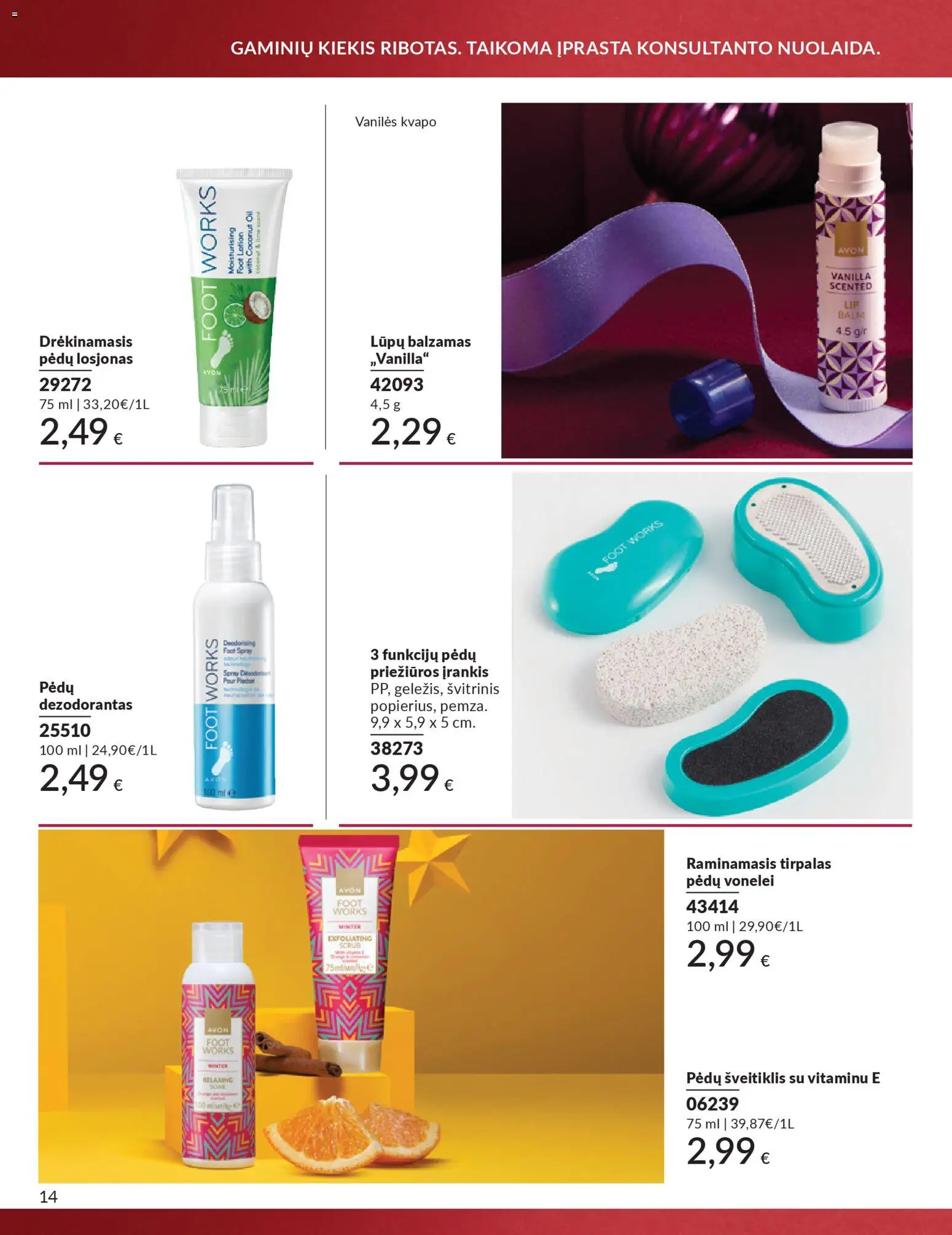 AVON akcijos nuo 01.12.2025 | Puslapis: 14 | Prekių: Balzamas, Šveitiklis, Dezodorantas