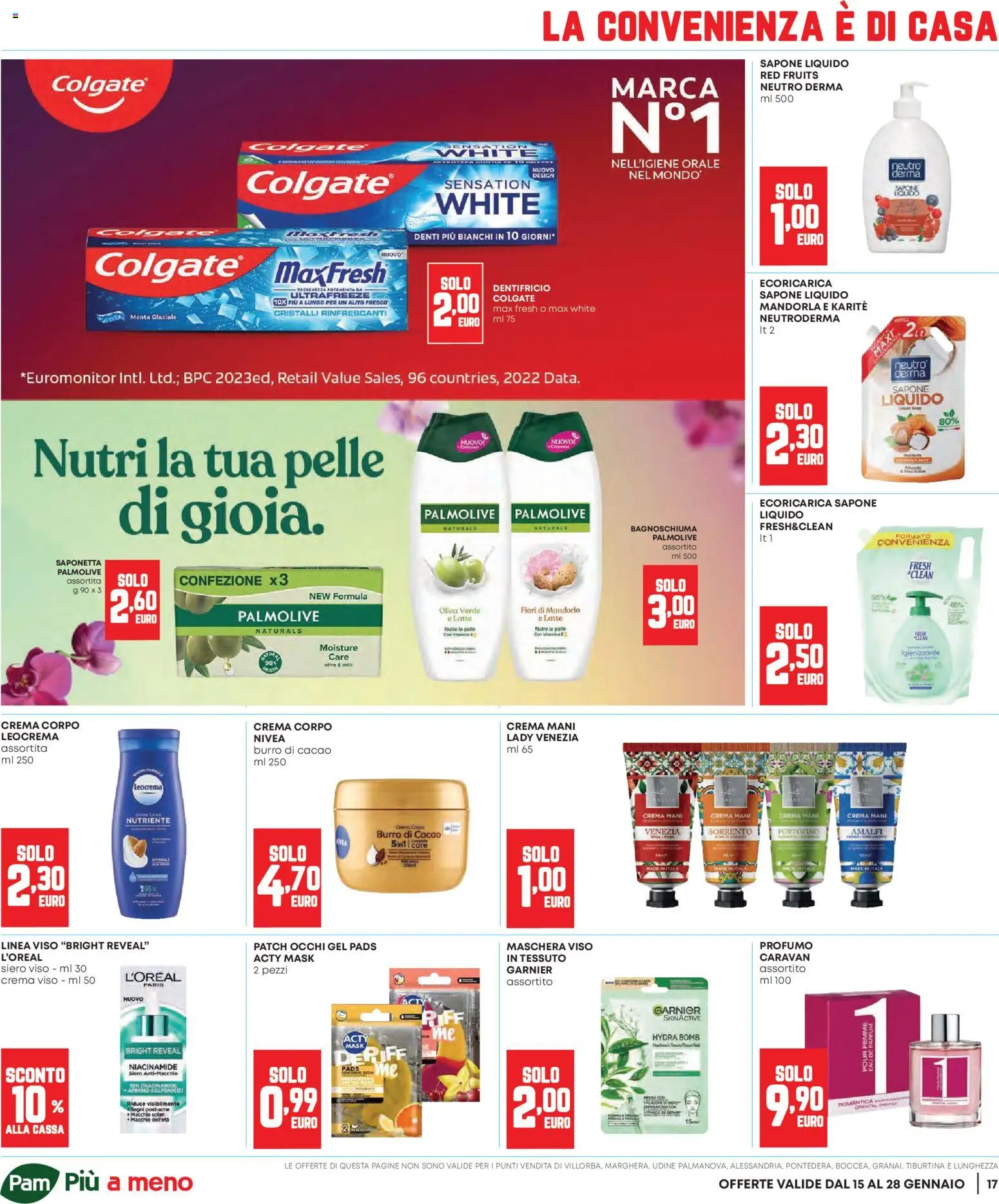 Volantino Panorama del 15.01.2026 | Pagina: 17 | Prodotti: Crema, Bagnoschiuma, Maschera viso, Menta
