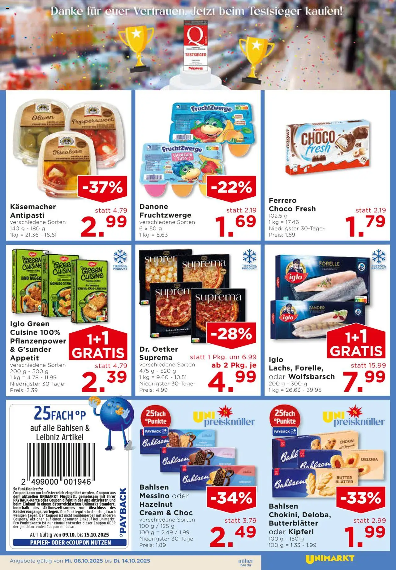 Unimarkt Flugblatt gültig ab 08.10.2025 | Seite: 11 | Produkte: Butter
