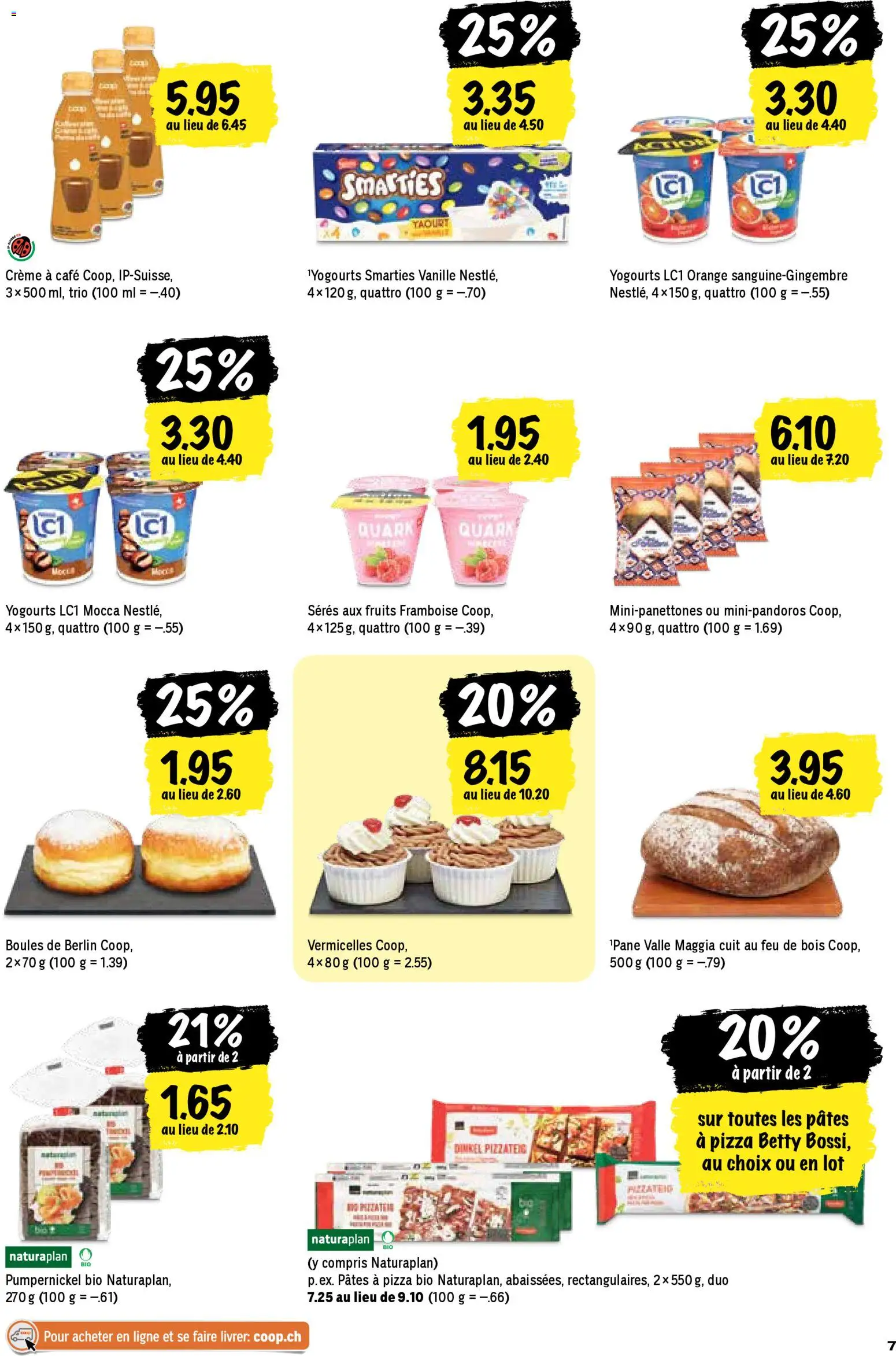 Coop - Les actions de la semaine – gültig ab 30.10.2025 | Seite: 7 | Produkte: Quark, Pizza, Creme