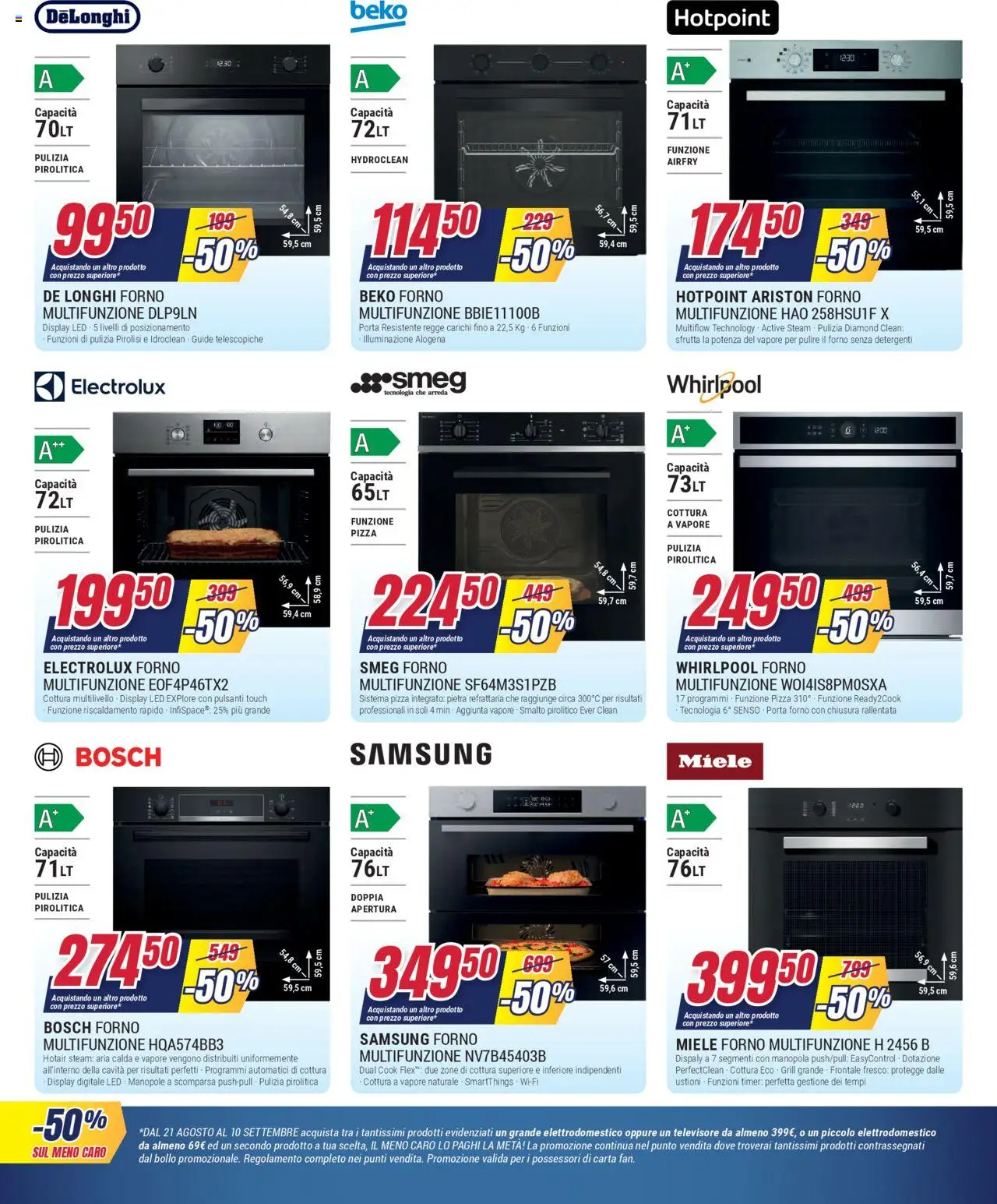 Volantino Trony del 21.08.2025 | Pagina: 21 | Prodotti: Pizza, Forno, Il forno, Samsung