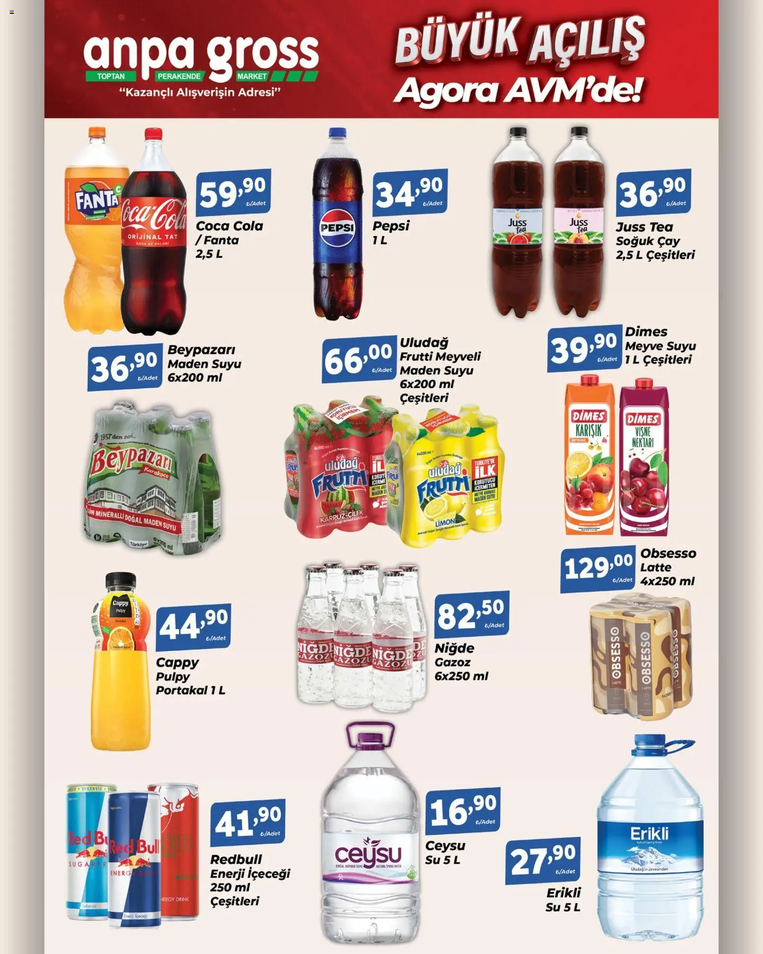 Anpa Gross - Açılışa özel fırsatları kaçırma! - 24.01.2026 tarihinden itibaren geçerlidir | Sayfa: 11 | Ürünler: Vişne, Su, Limon, Maden suyu