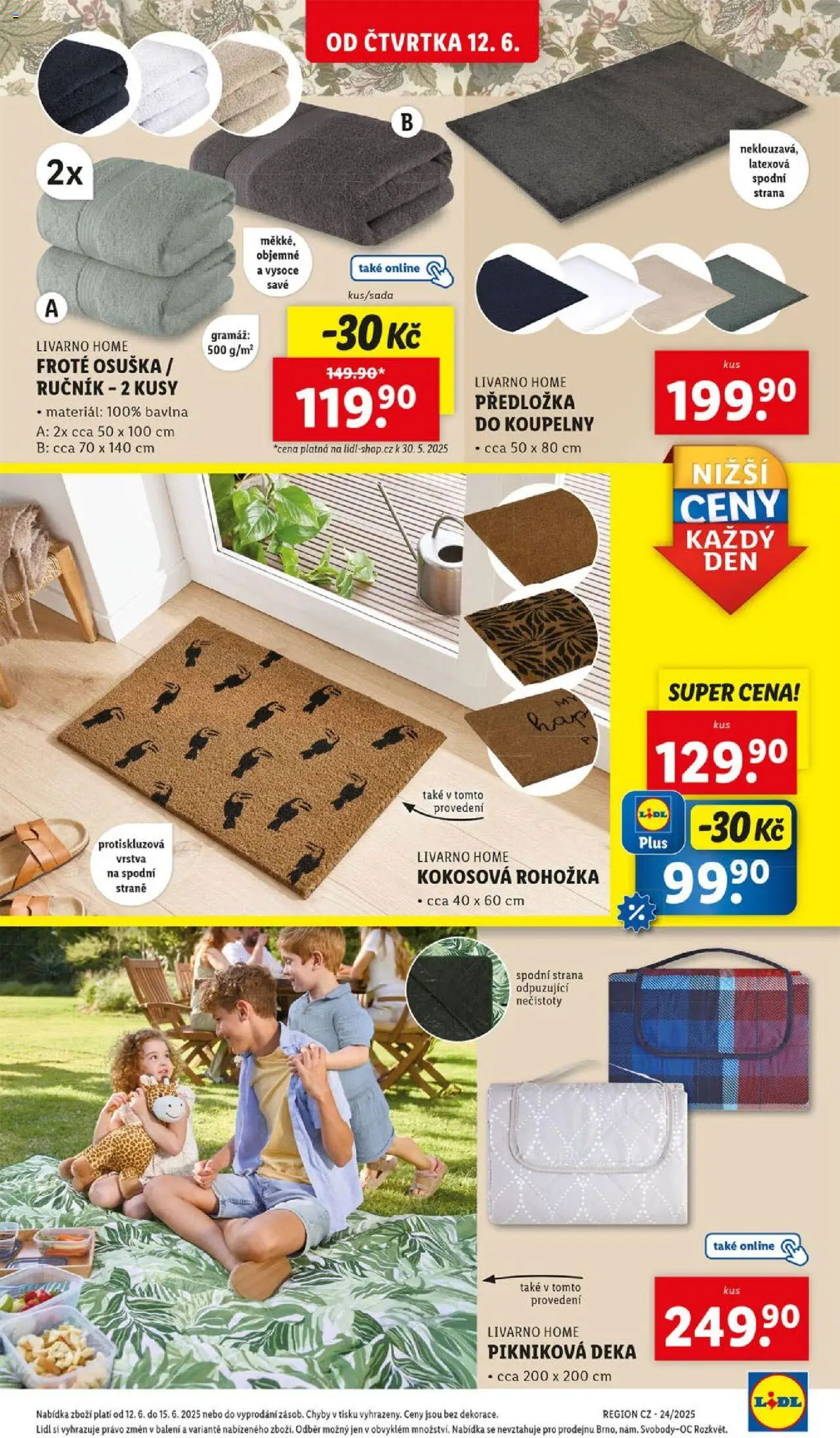 Lidl leták od 12.06.2025 | Strana: 41 | Produkty: Ručník, Osuška, Deka, Pikniková deka