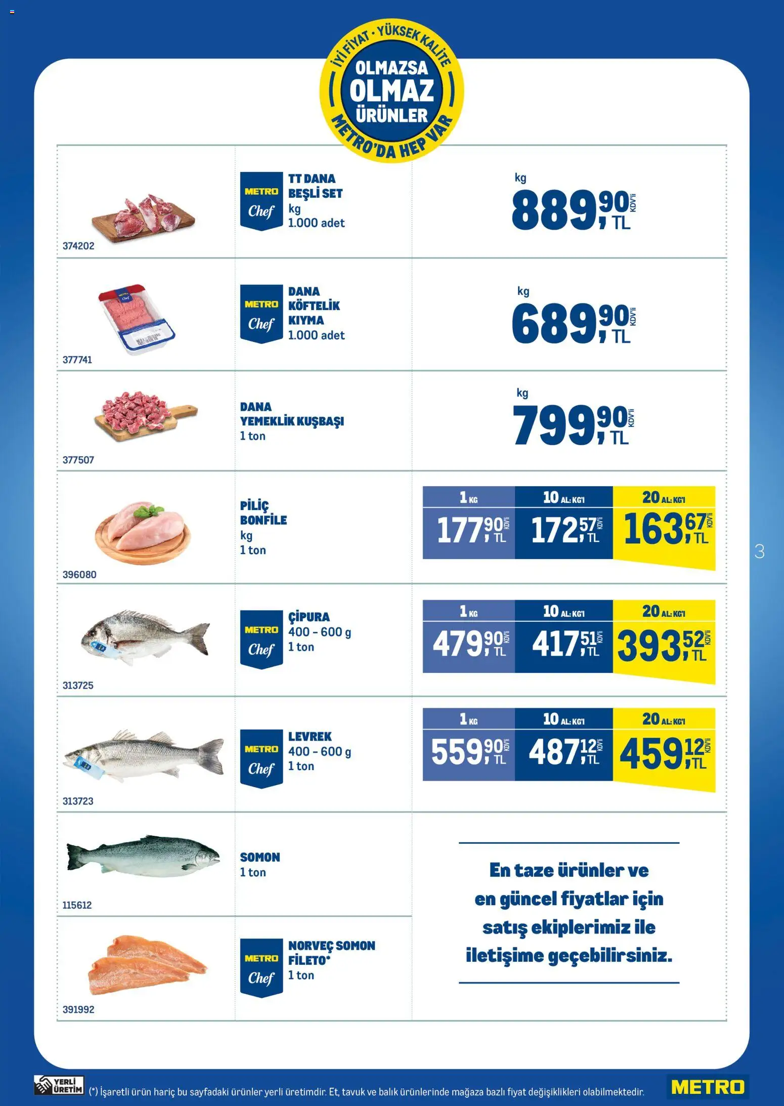 Metro - Olmazsa Olmaz Ürünler - 04.01.2026 tarihinden itibaren geçerlidir | Sayfa: 3