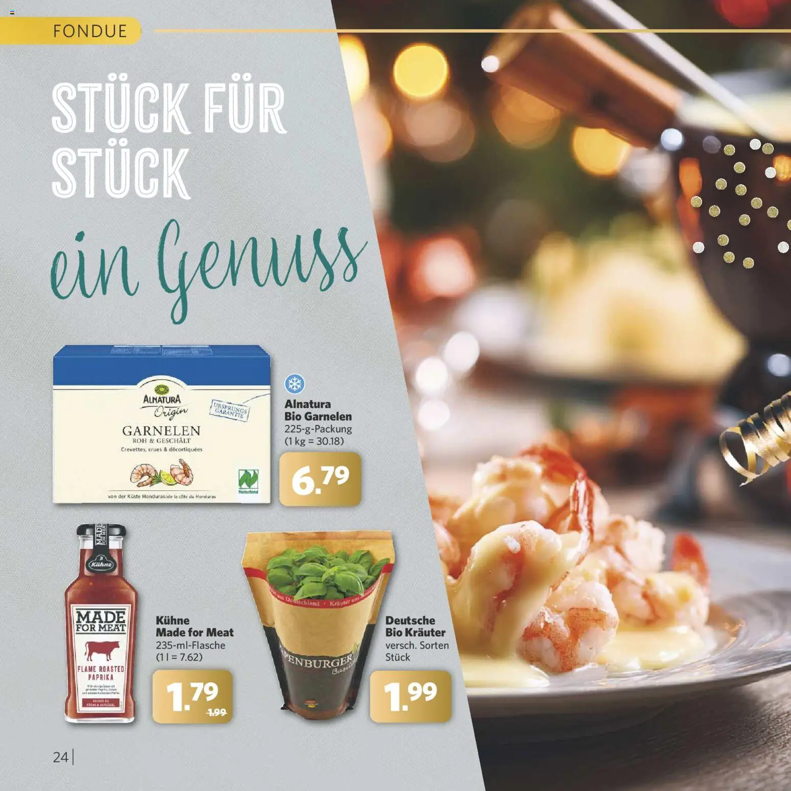 Combi - Festliche Momente – gültig ab 24.11.2025 | Seite: 24 | Produkte: Garnelen, Paprika, Fondue