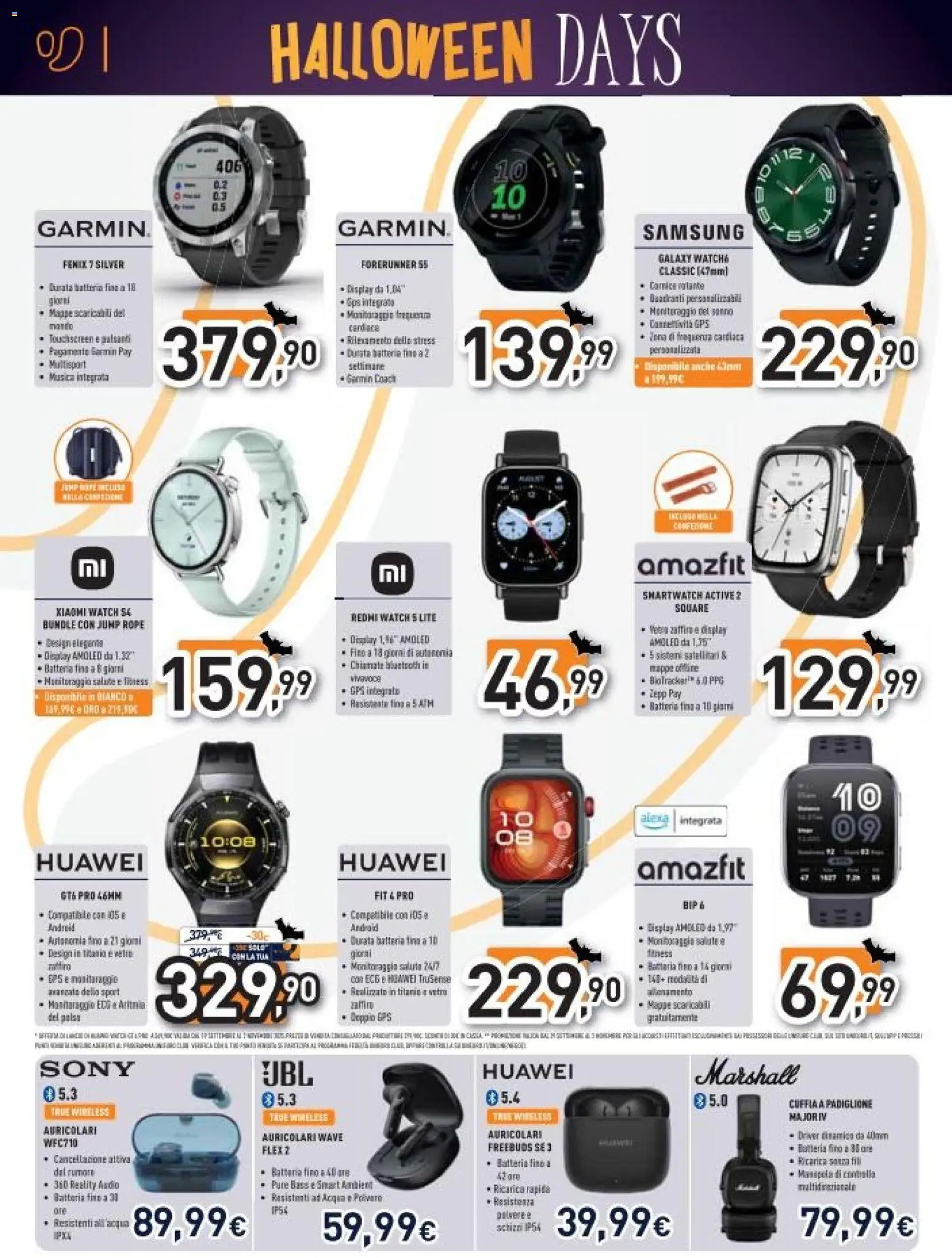 Volantino Unieuro del 27.10.2025 | Pagina: 14 | Prodotti: Xiaomi, Acqua, Audio, Batteria