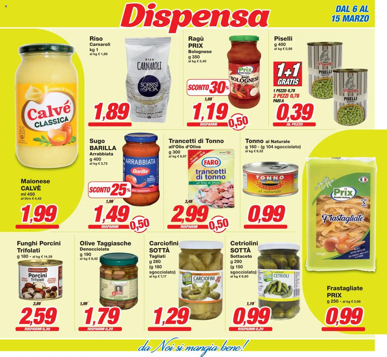 Volantino Prix del 06.03.2026 | Pagina: 24 | Prodotti: Pasta, Funghi, Ragú, Tonno al naturale
