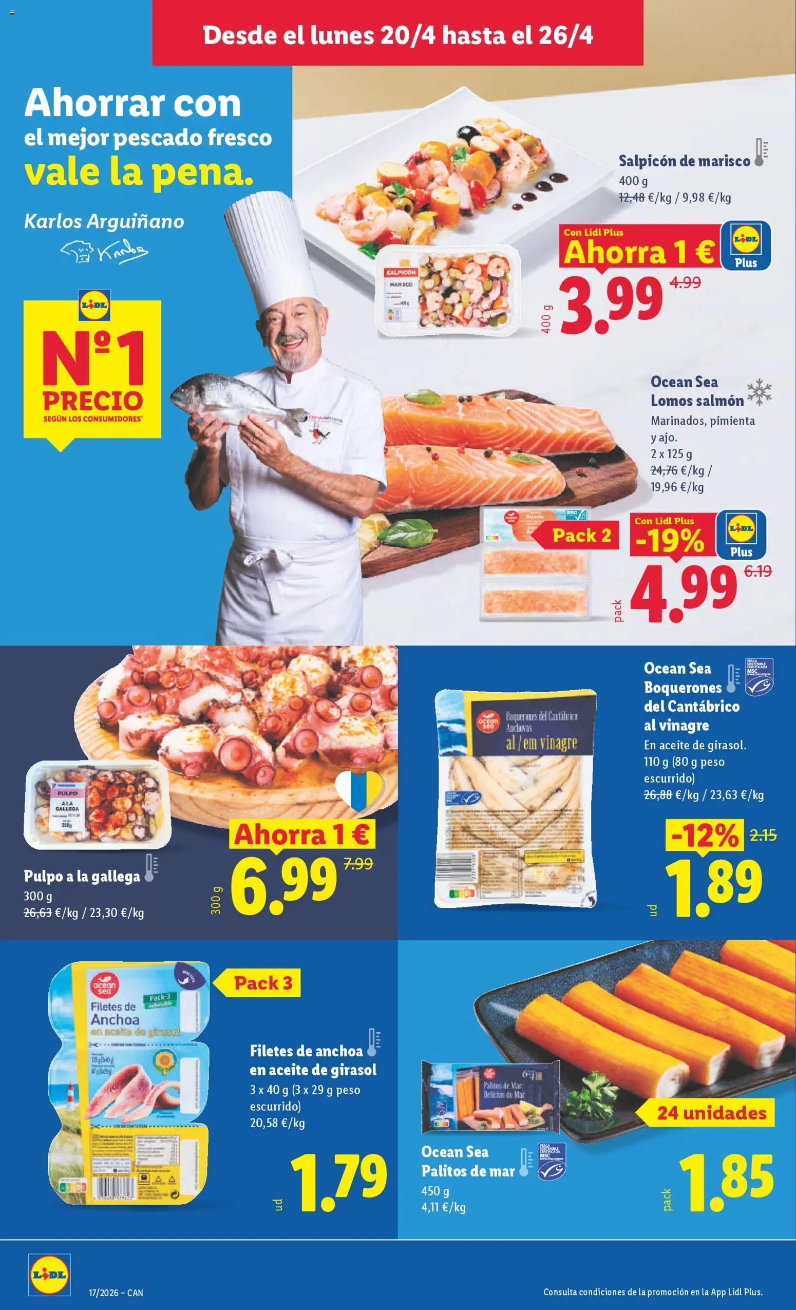 Lidl Canarias │ válido desde el 20.04.2026 | Página: 10 | Productos: Pescado, Peso, Anchoa, Δεξαμενή
