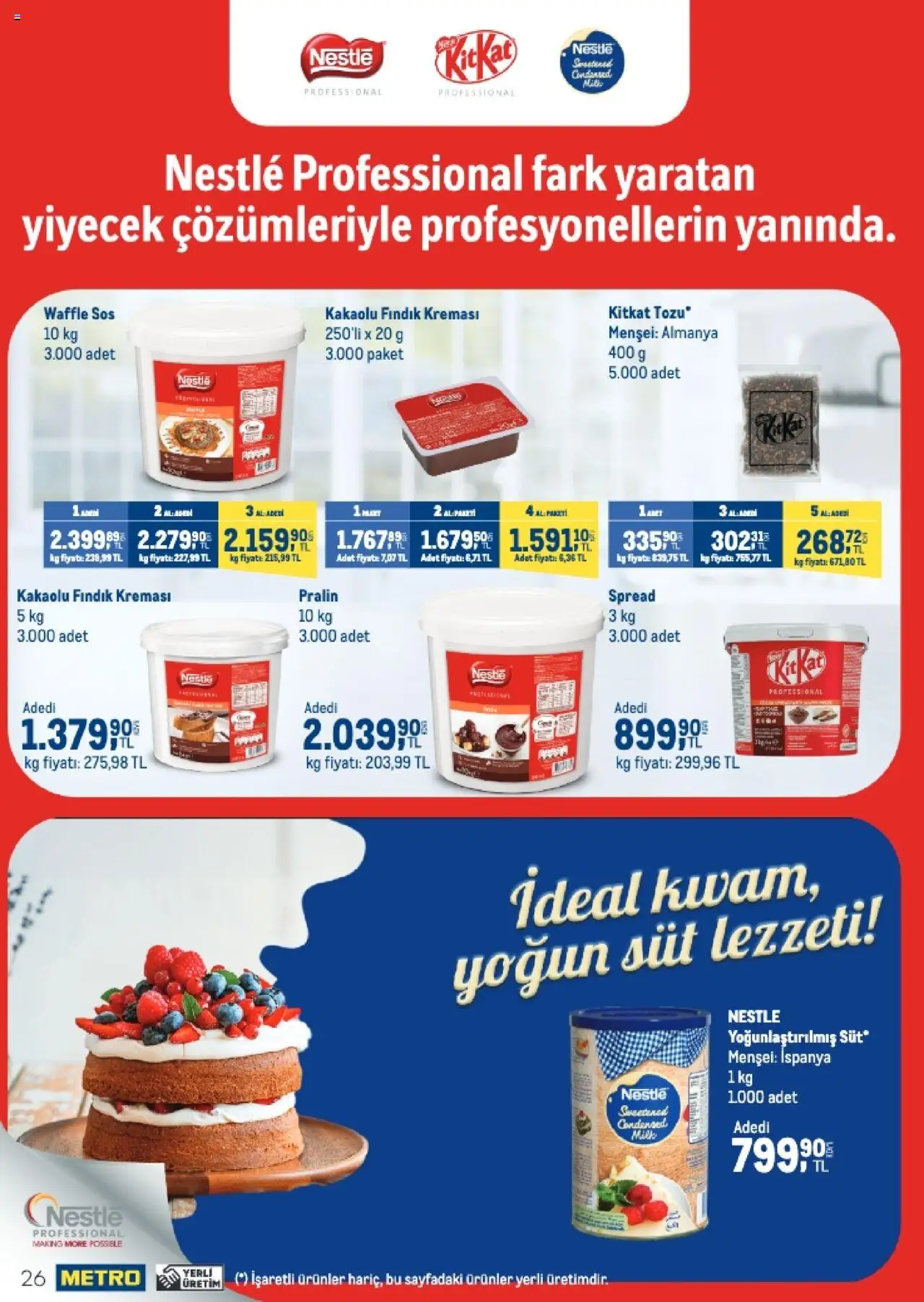 Metro Q4 Tedarikçi Flyer - 23.09.2025 tarihinden itibaren geçerlidir | Sayfa: 26 | Ürünler: Süt, Fındık, Sos