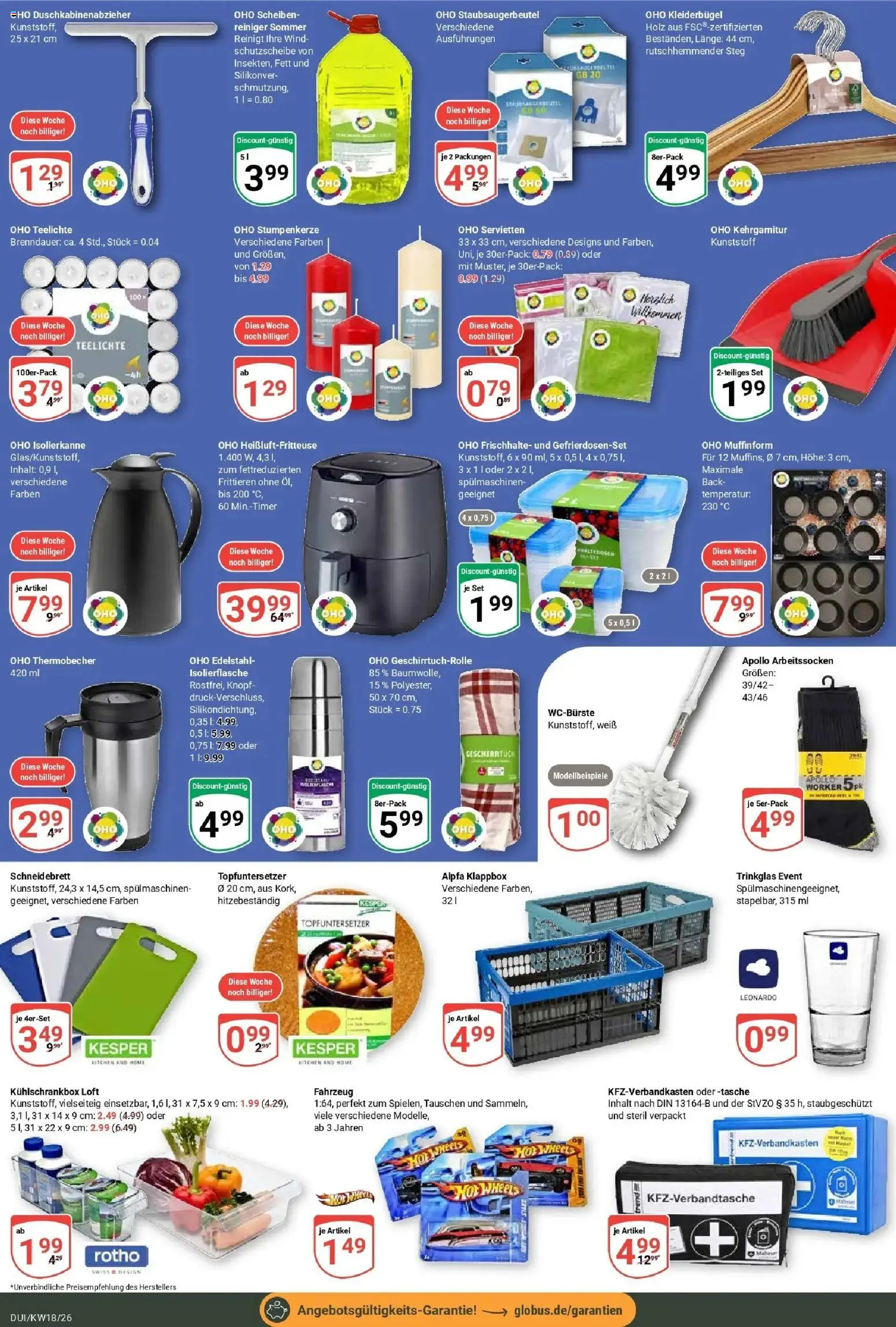 Globus Prospekt Duisburg	 – gültig ab 27.04.2026 | Seite: 16 | Produkte: Tasche, Kleiderbügel, Heißluftfritteuse
