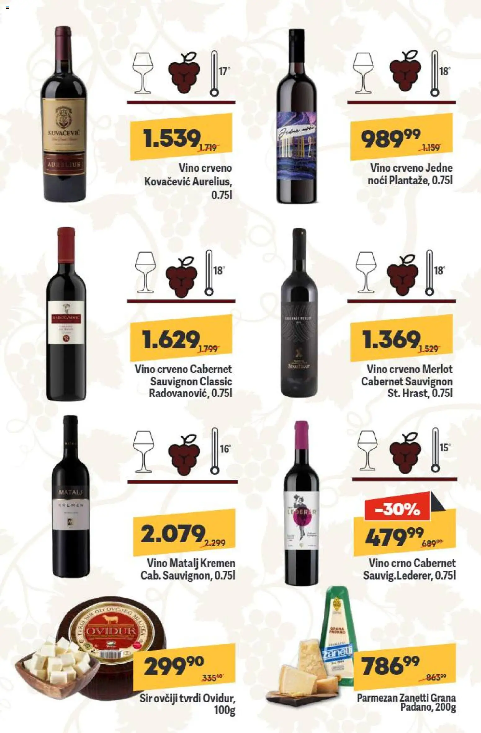 Mega Maxi katalog - važi od 13.11.2025 | Strana: 3 | Proizvode: Cabernet Sauvignon, Crveno vino, Sir, Parmezan