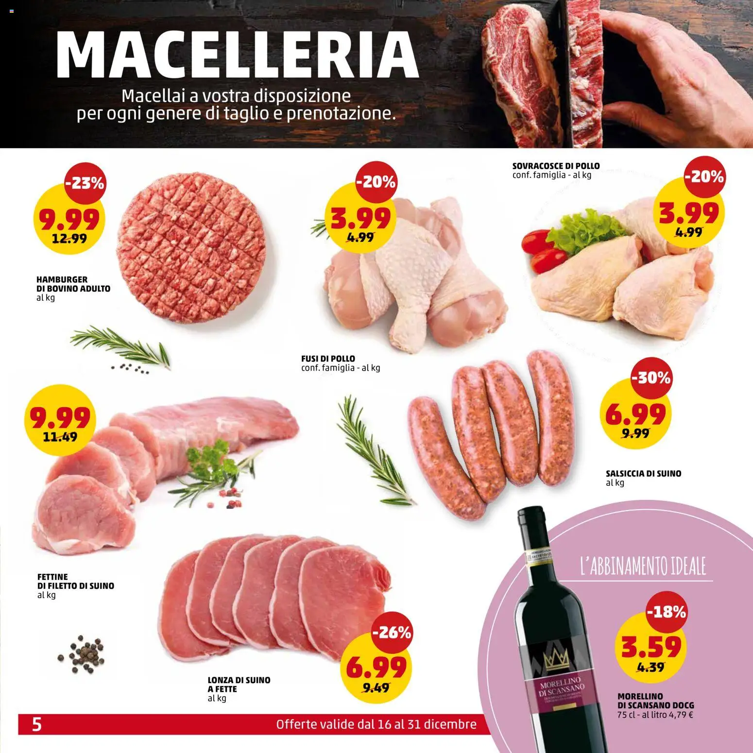 Volantino PENNY del 16.12.2025 | Pagina: 5 | Prodotti: Bovino, Suino, Salsiccia, Hamburger